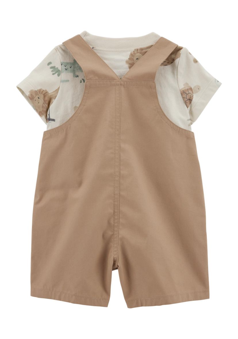 Baby Boys Shortall and Safari Printed T-Shirt Set