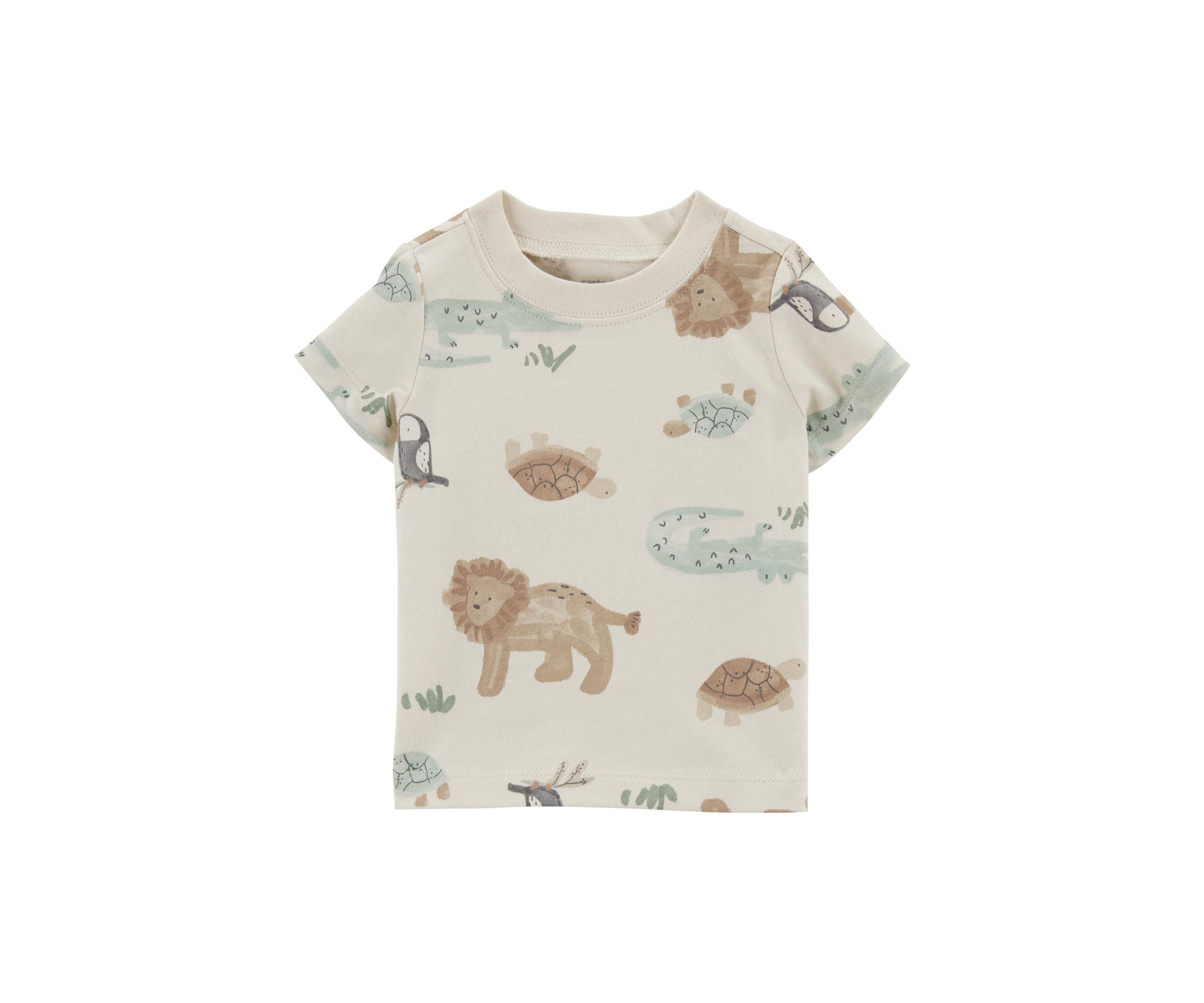 Baby Boys Shortall and Safari Printed T-Shirt Set