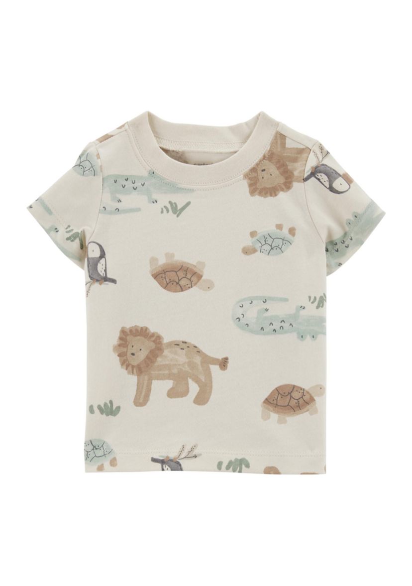 Baby Boys Shortall and Safari Printed T-Shirt Set