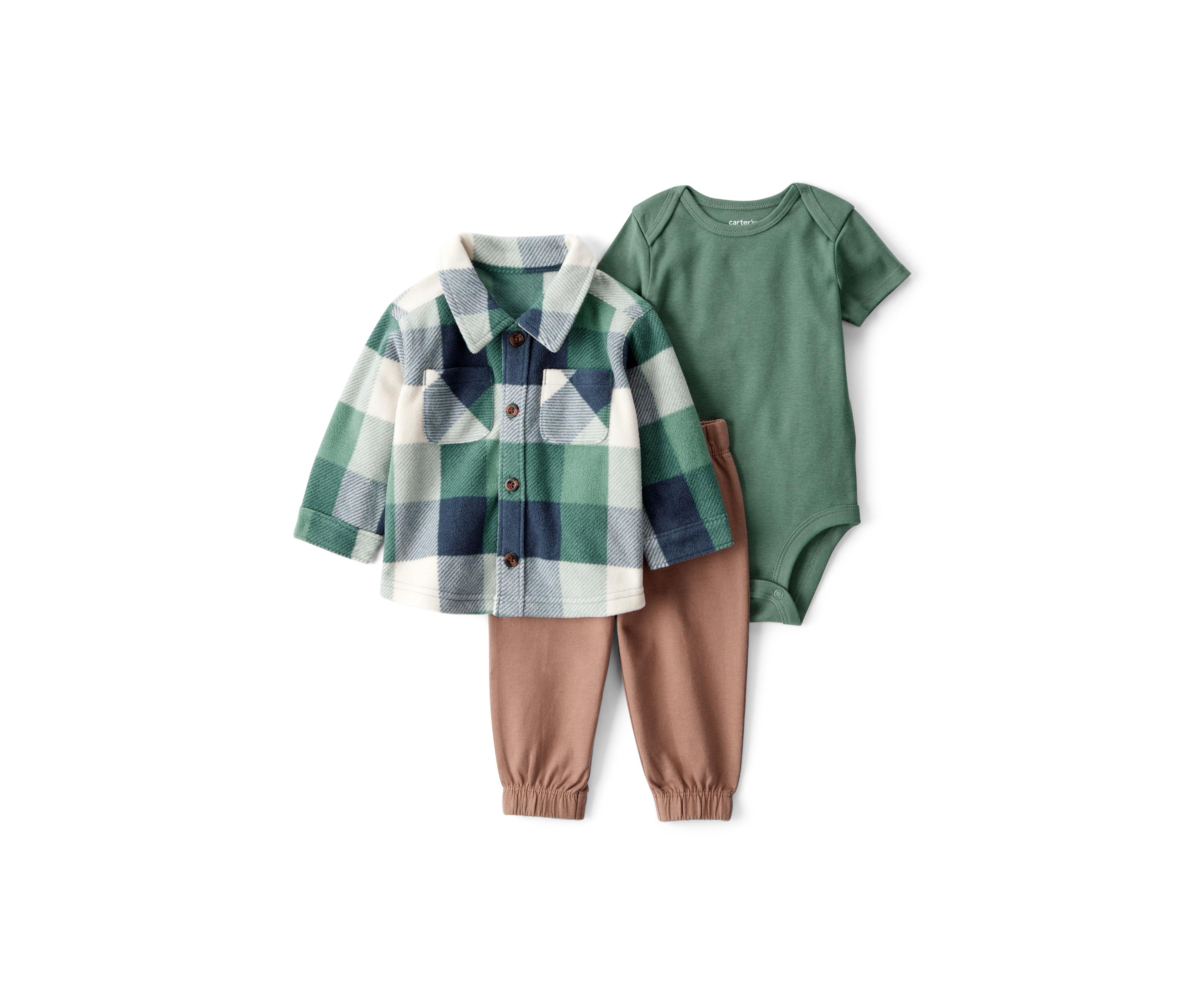 Baby Boys Printed Fleece Set 