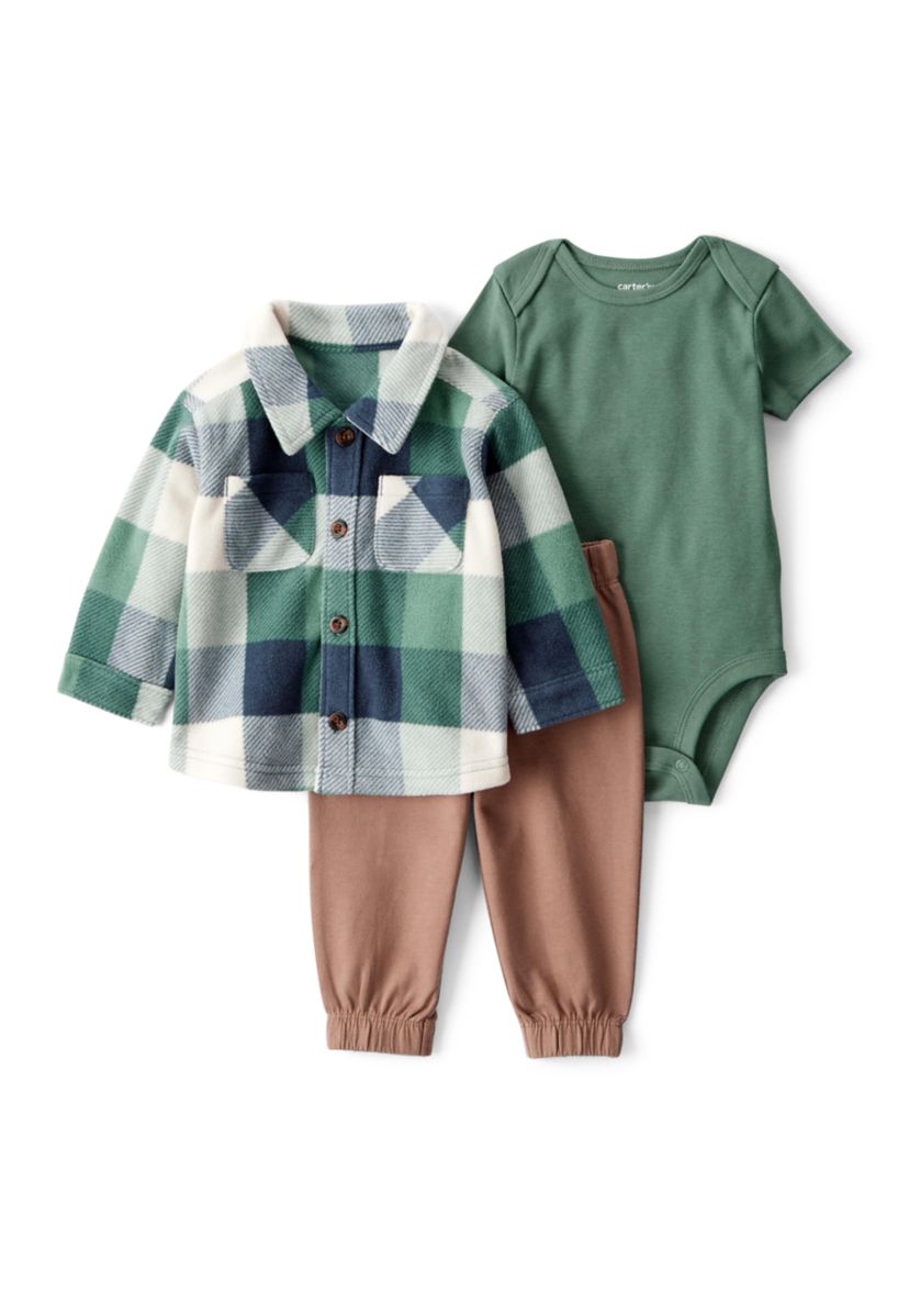 Baby Boys Printed Fleece Set 
