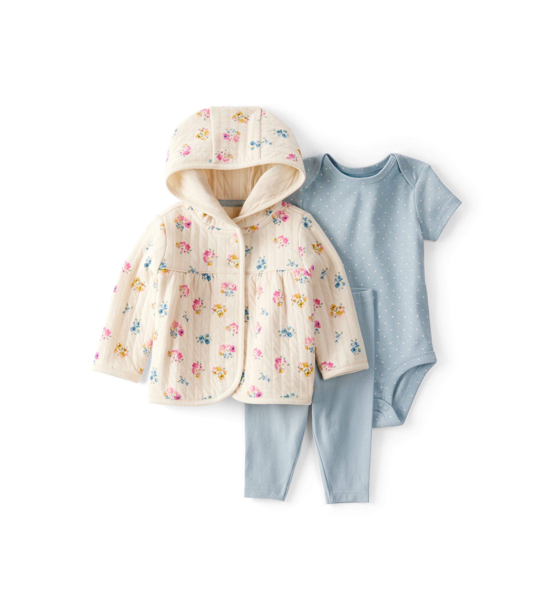 Baby Girls Three Piece Cardigan Set