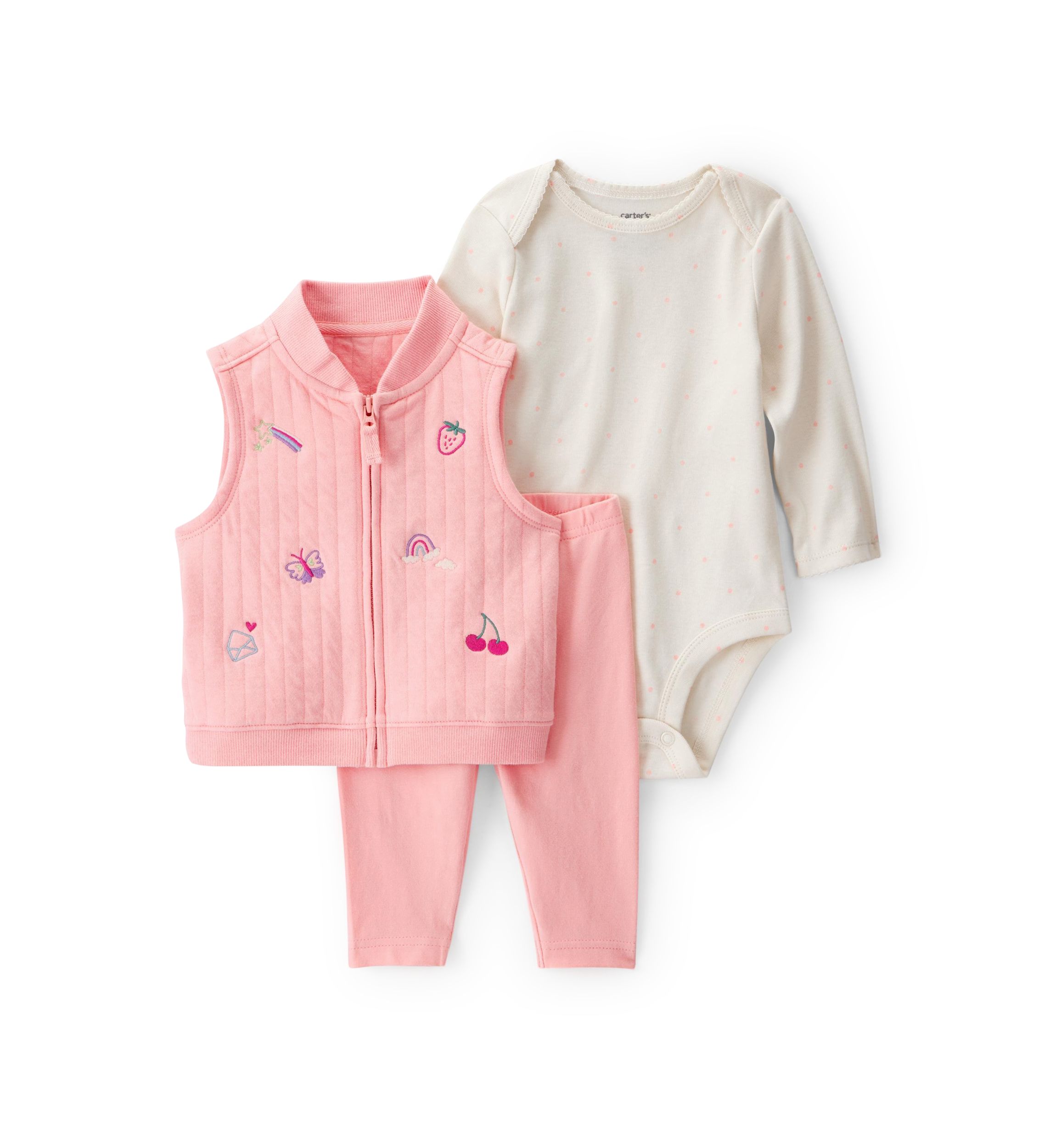 Toddler Girls 3 Piece Vest Set