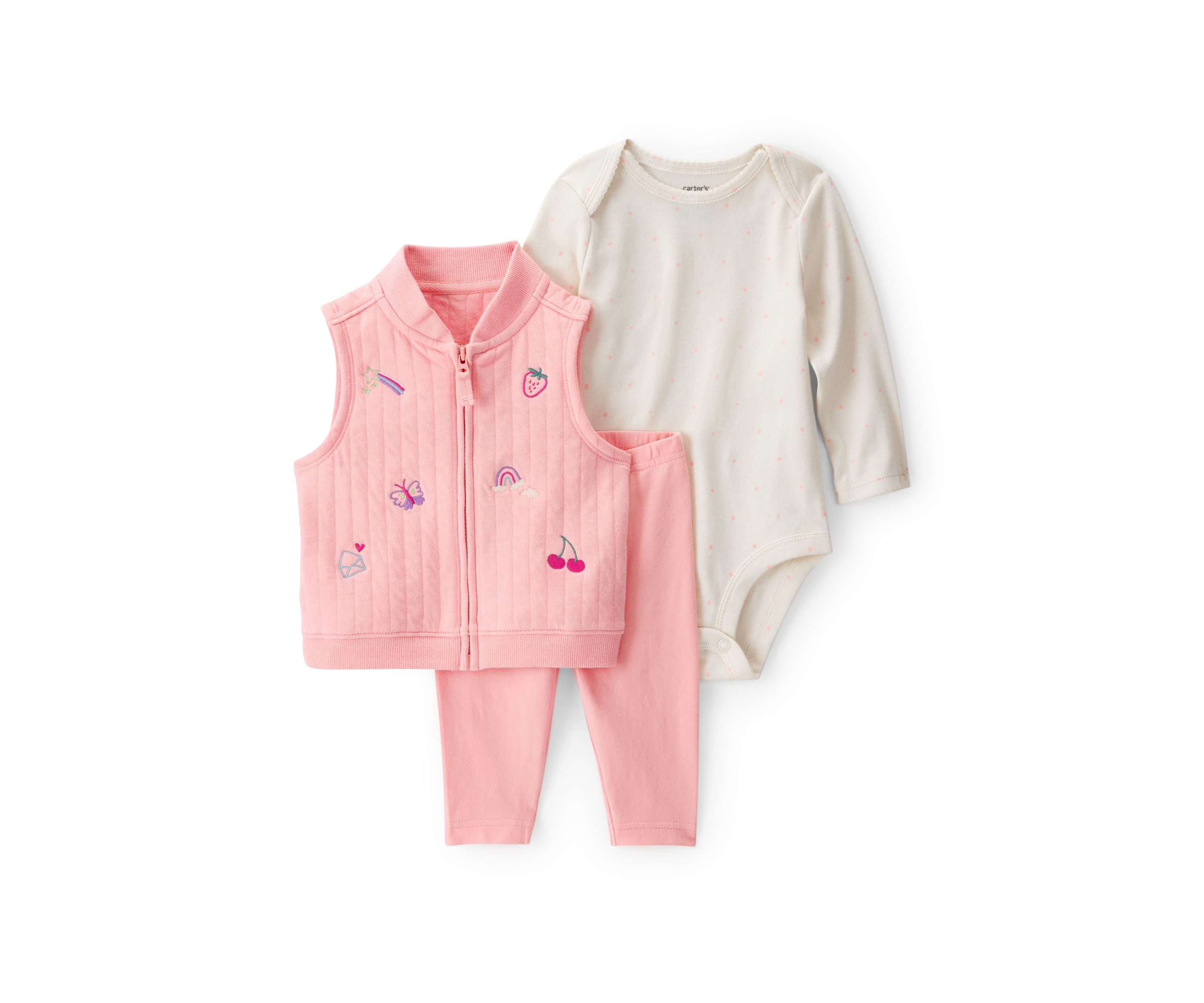 Toddler Girls 3 Piece Vest Set