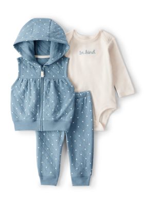 Carter's Baby Boys 3 Piece Set, Blue, Newborn
