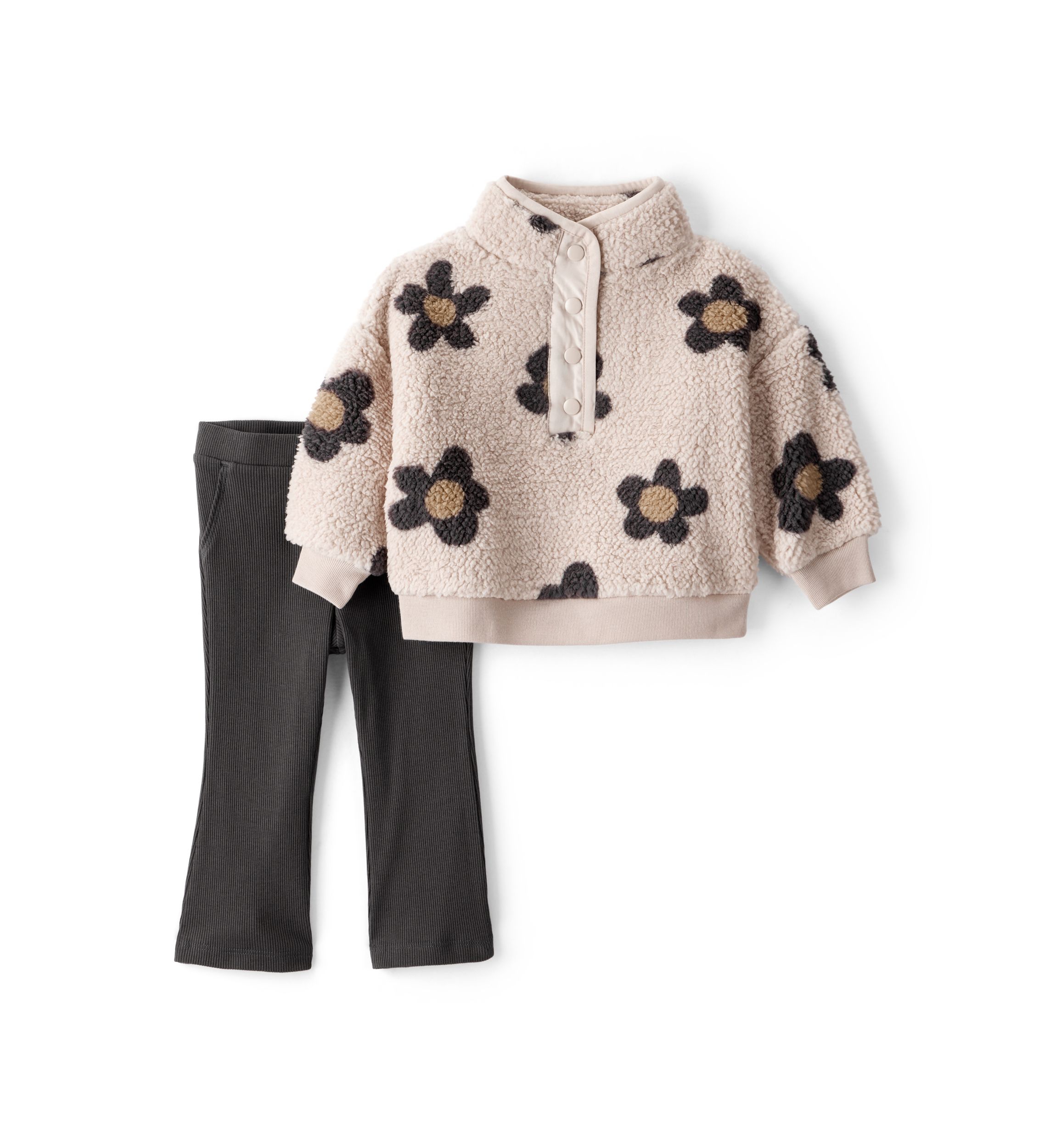 Baby Girls Floral Printed Pullover Set