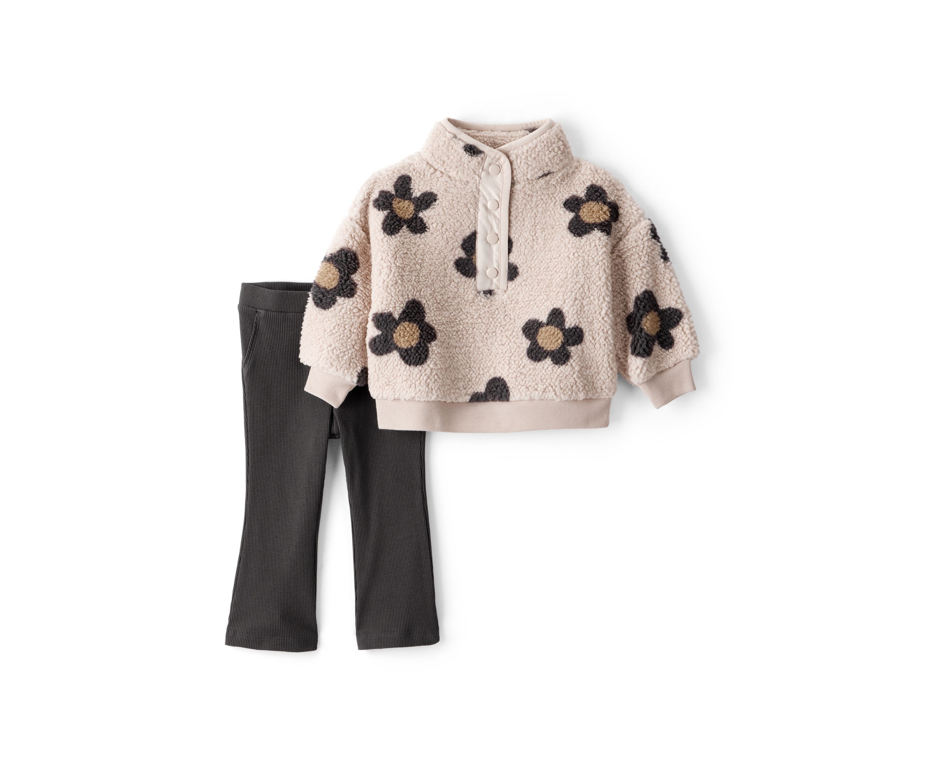 Baby Girls Floral Printed Pullover Set