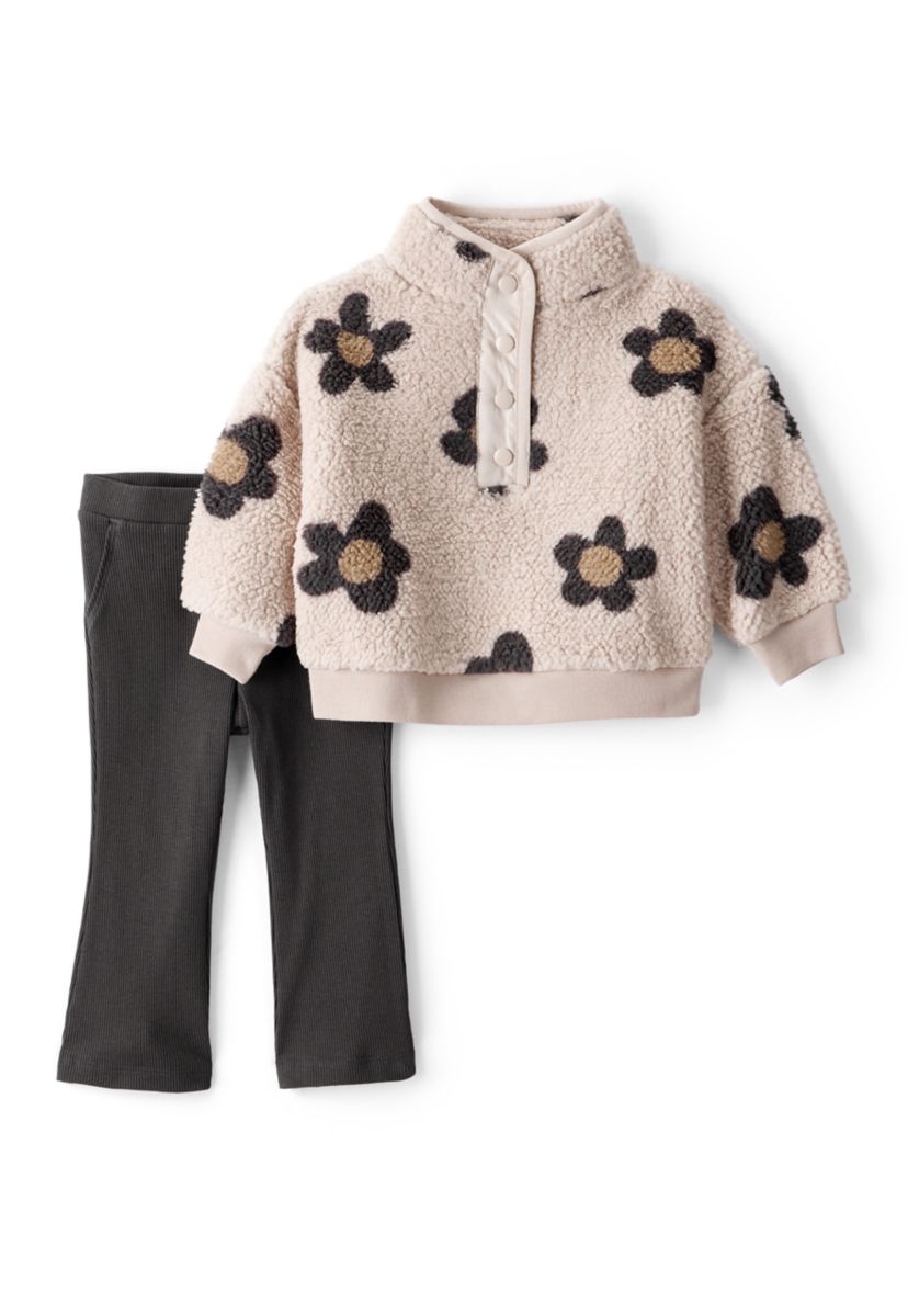 Baby Girls Floral Printed Pullover Set