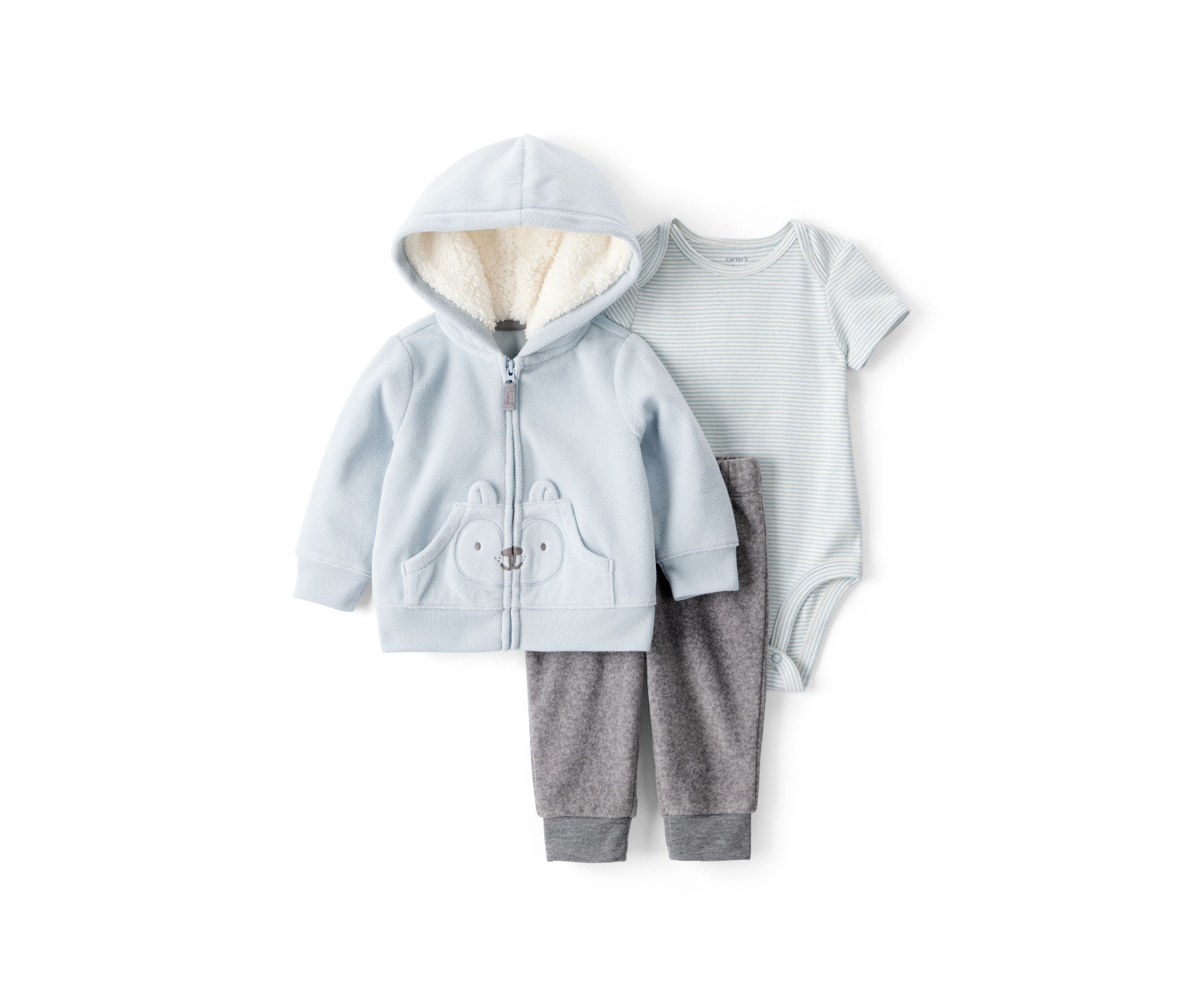 Baby Boys Three Piece Cardigan Set