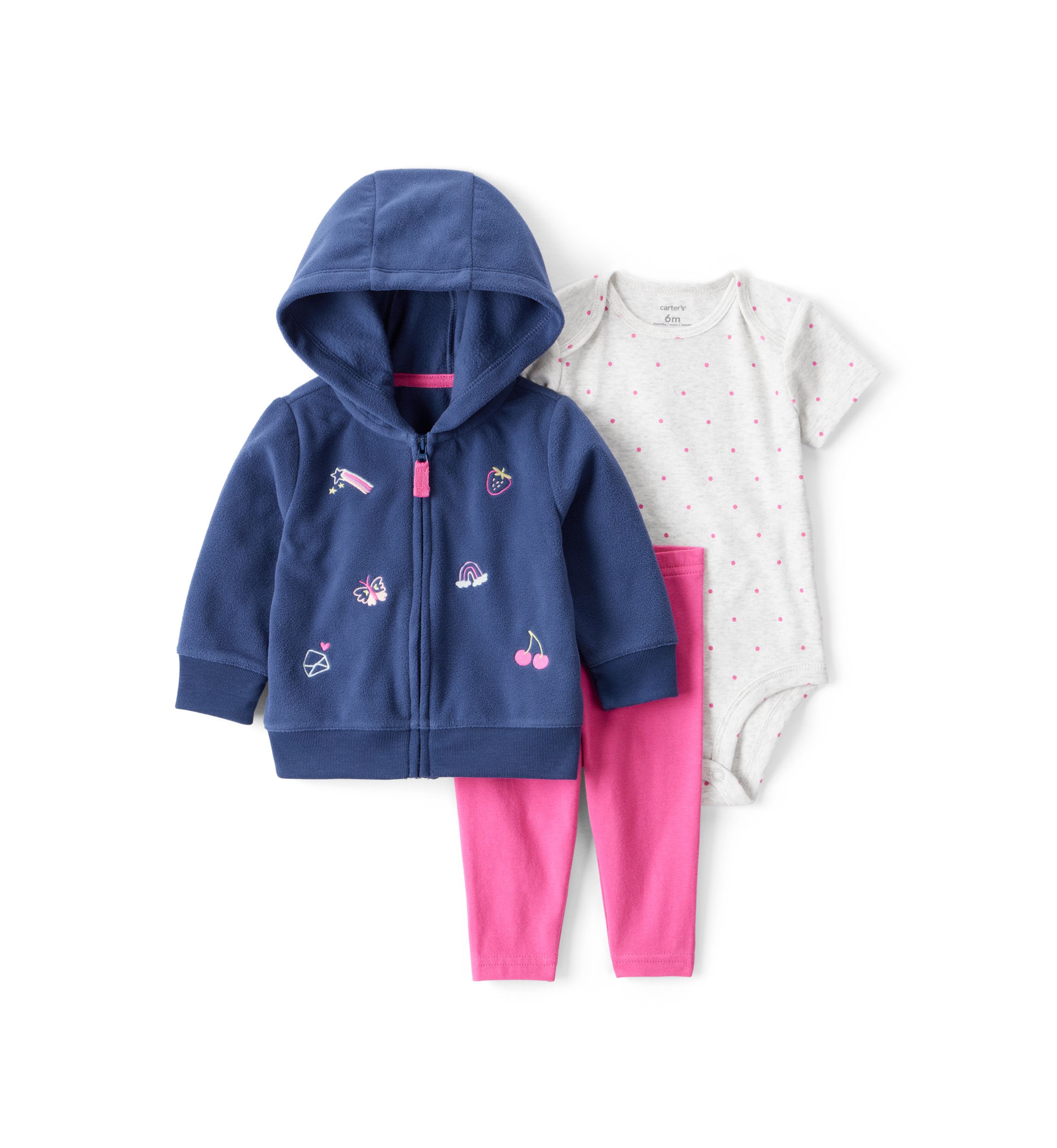 Baby Girls Hooded Cardigan Set