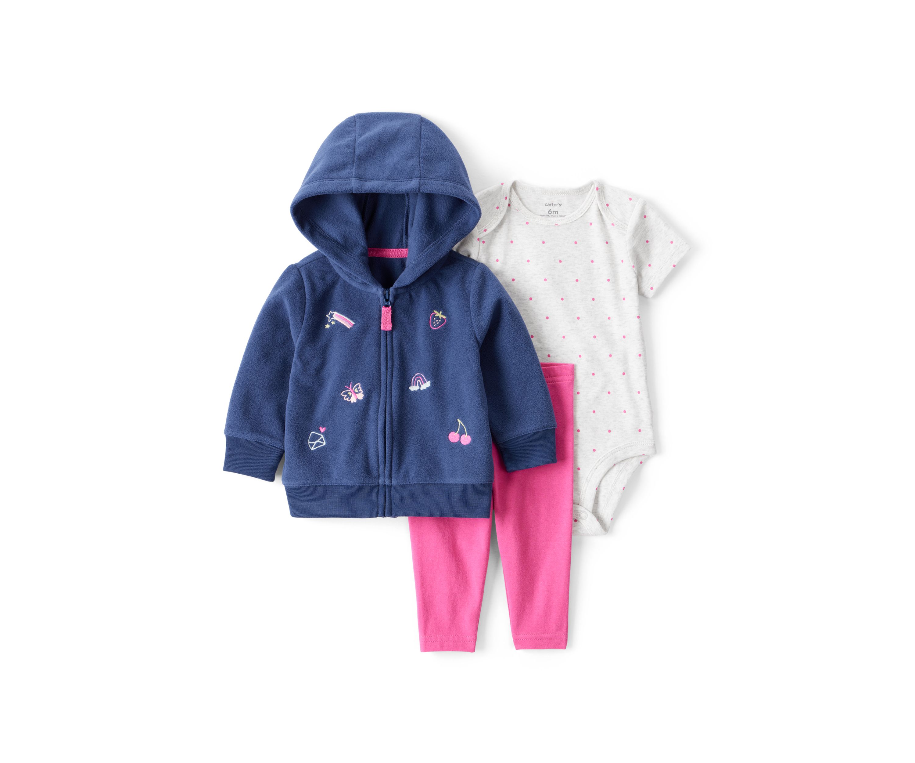 Baby Girls Hooded Cardigan Set