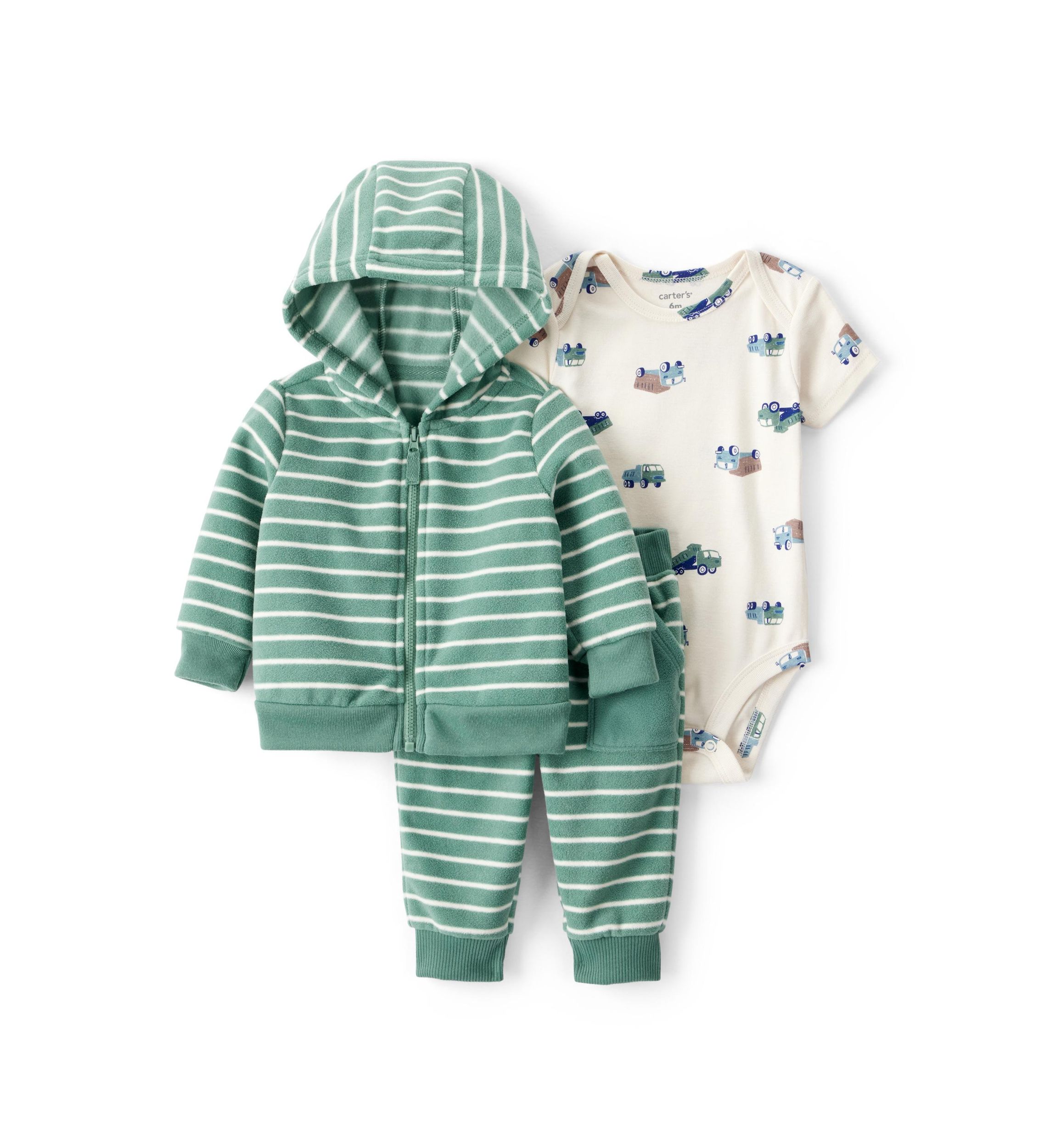 Baby Boys Zip Cardigan Set
