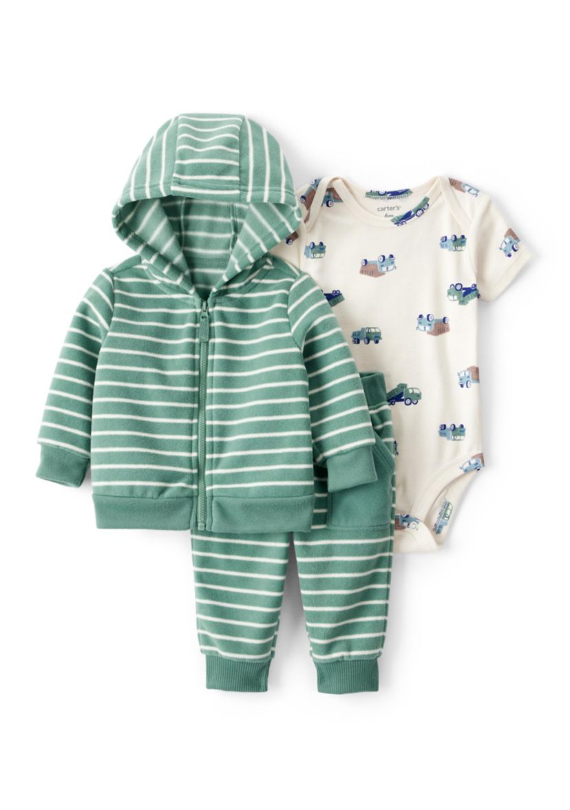 Baby Boys Zip Cardigan Set
