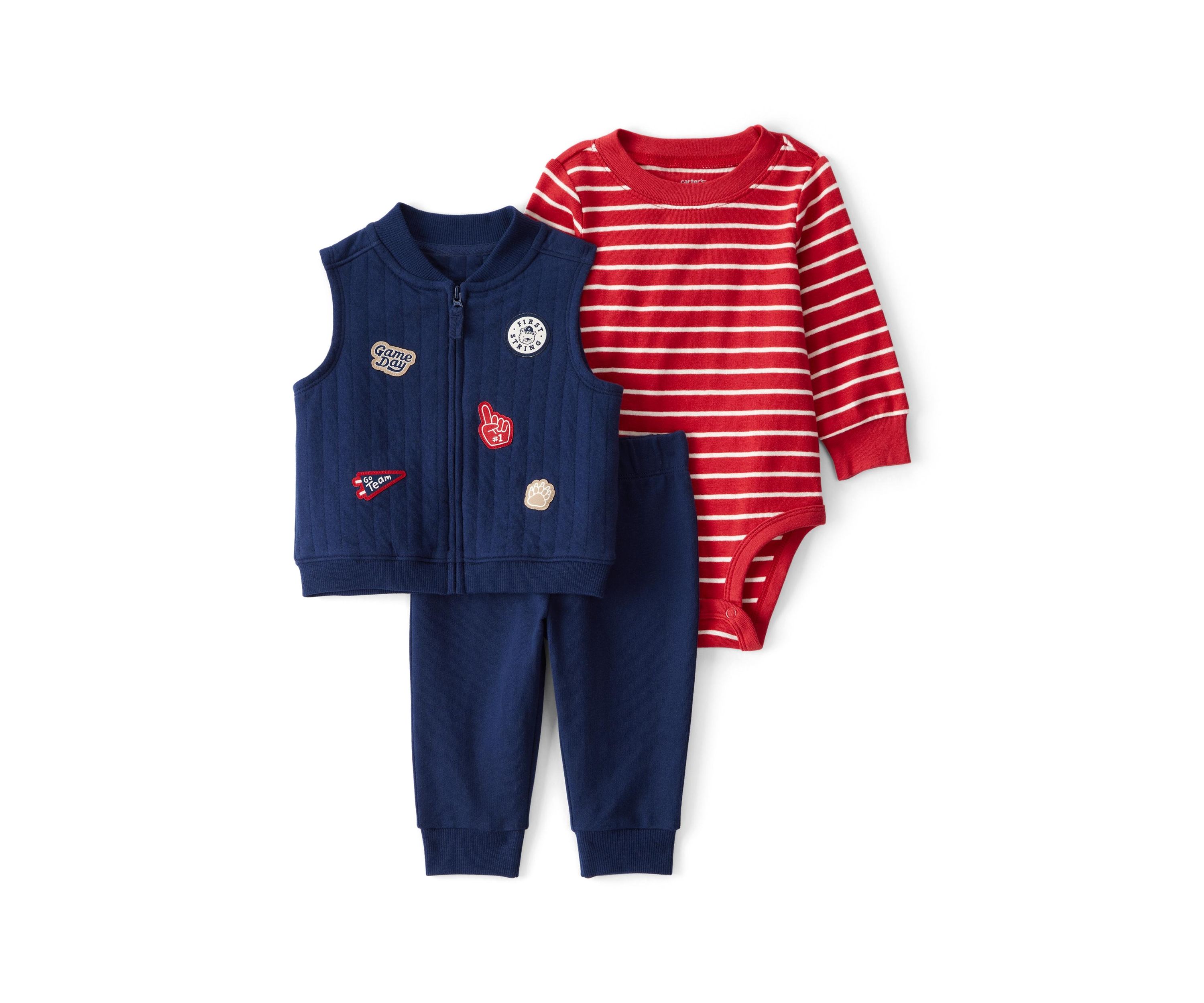 Toddler Boys 3 Piece Vest Set