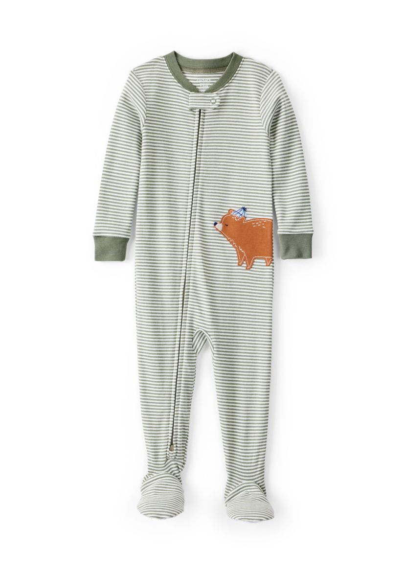 Baby Boys Stripe Footie Pajamas