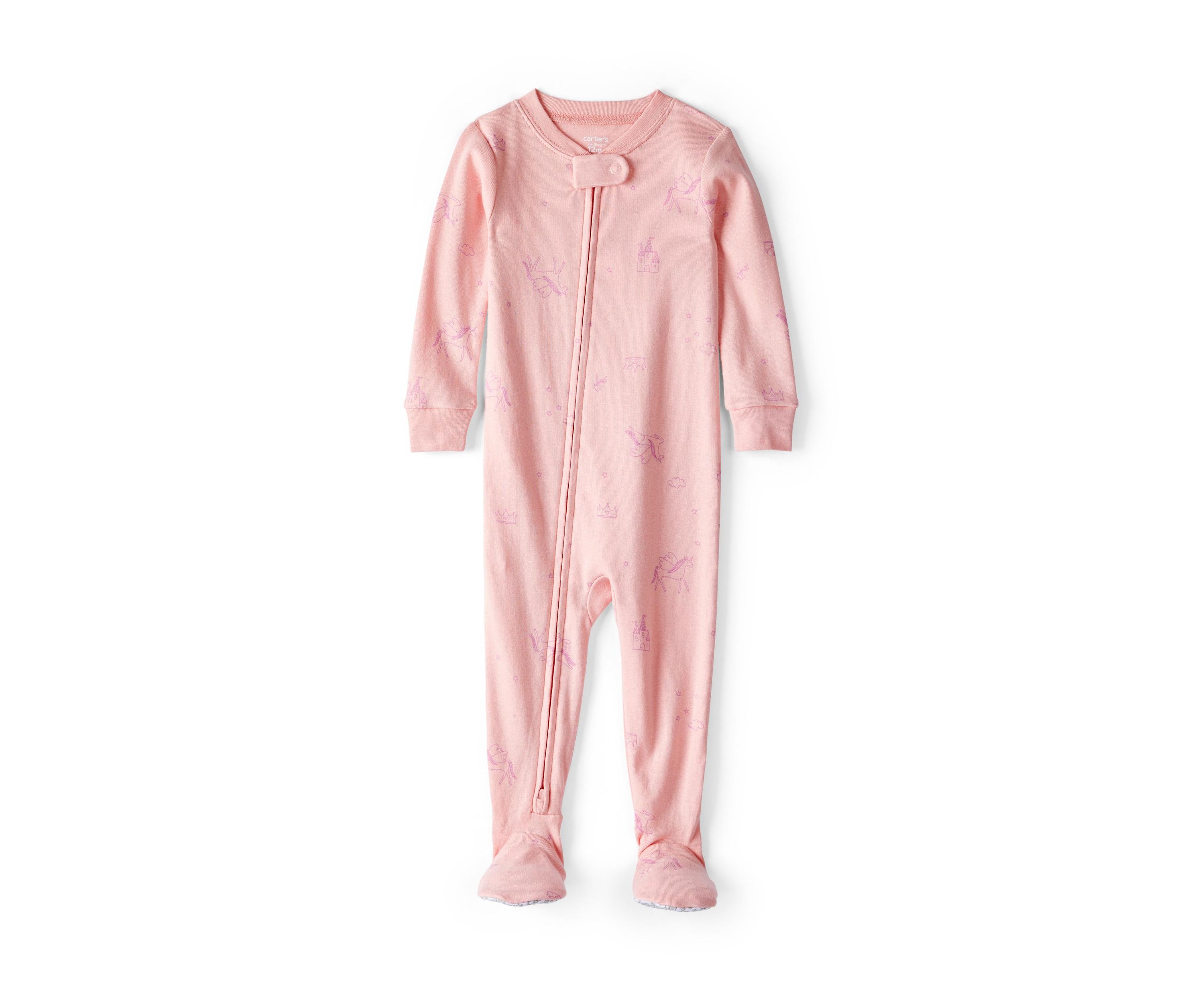 Baby Girls Fairy Star Printed Footie Pajamas Set