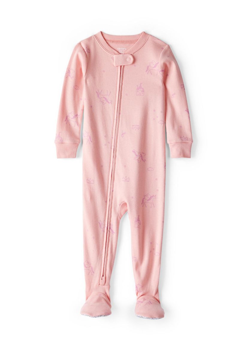 Baby Girls Fairy Star Printed Footie Pajamas Set