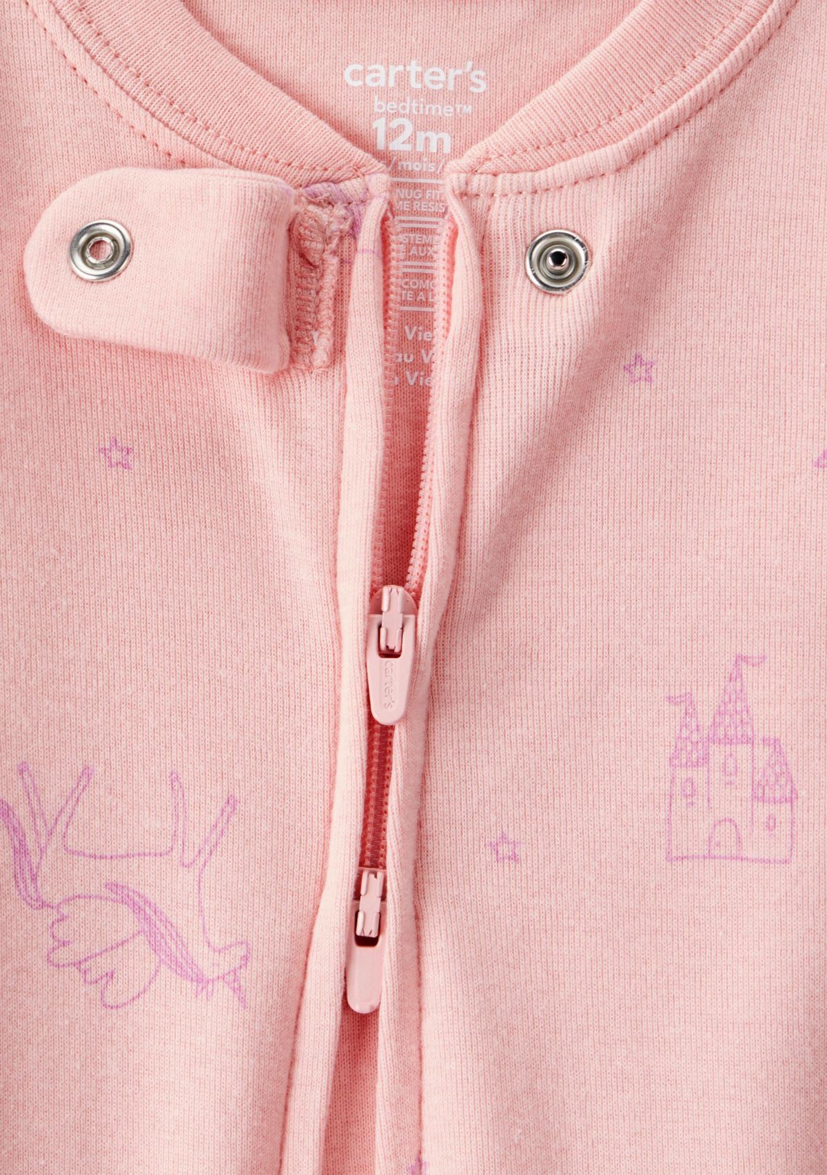 Baby Girls Fairy Star Printed Footie Pajamas Set
