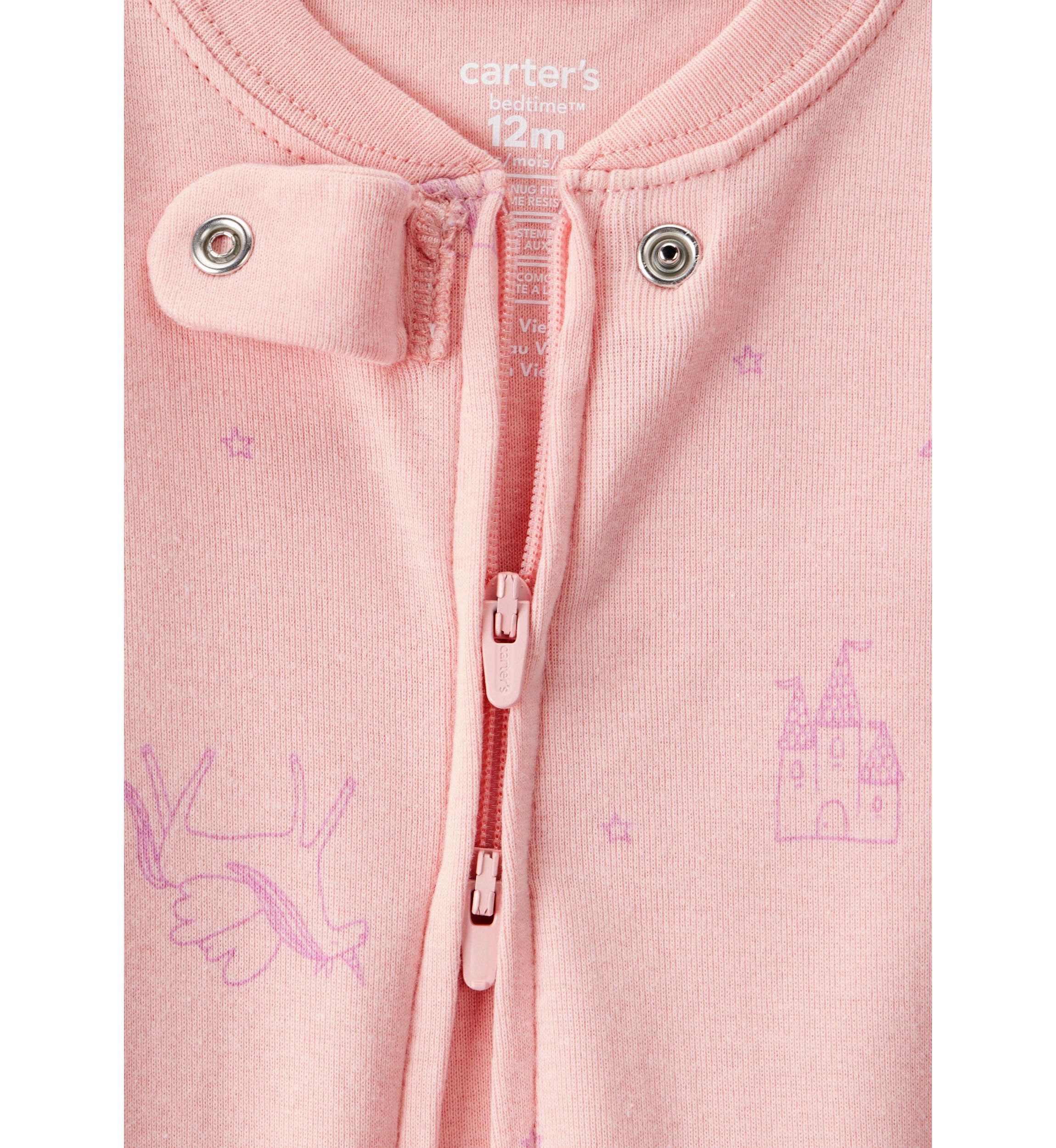 Baby Girls Fairy Star Printed Footie Pajamas Set