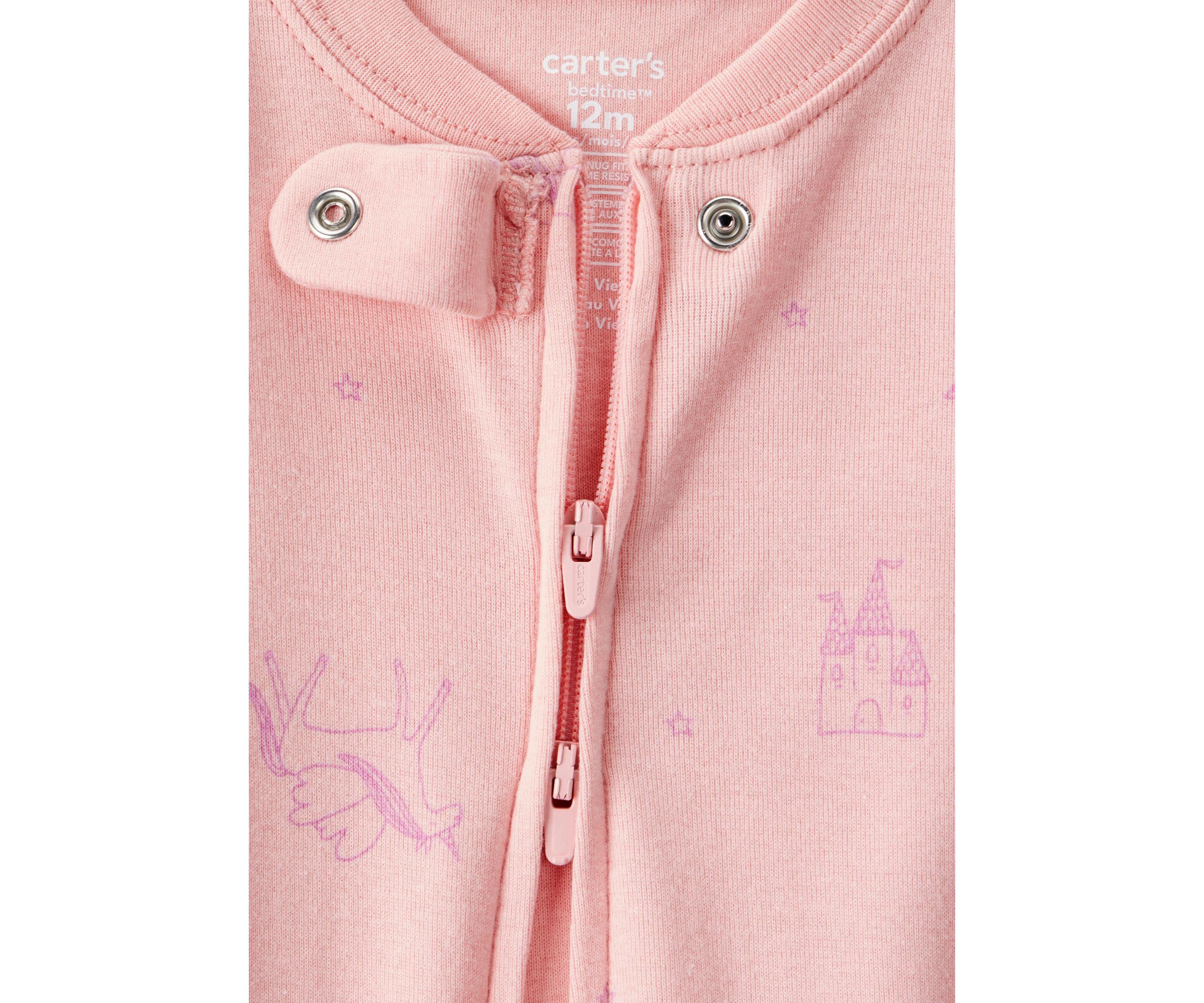 Baby Girls Fairy Star Printed Footie Pajamas Set