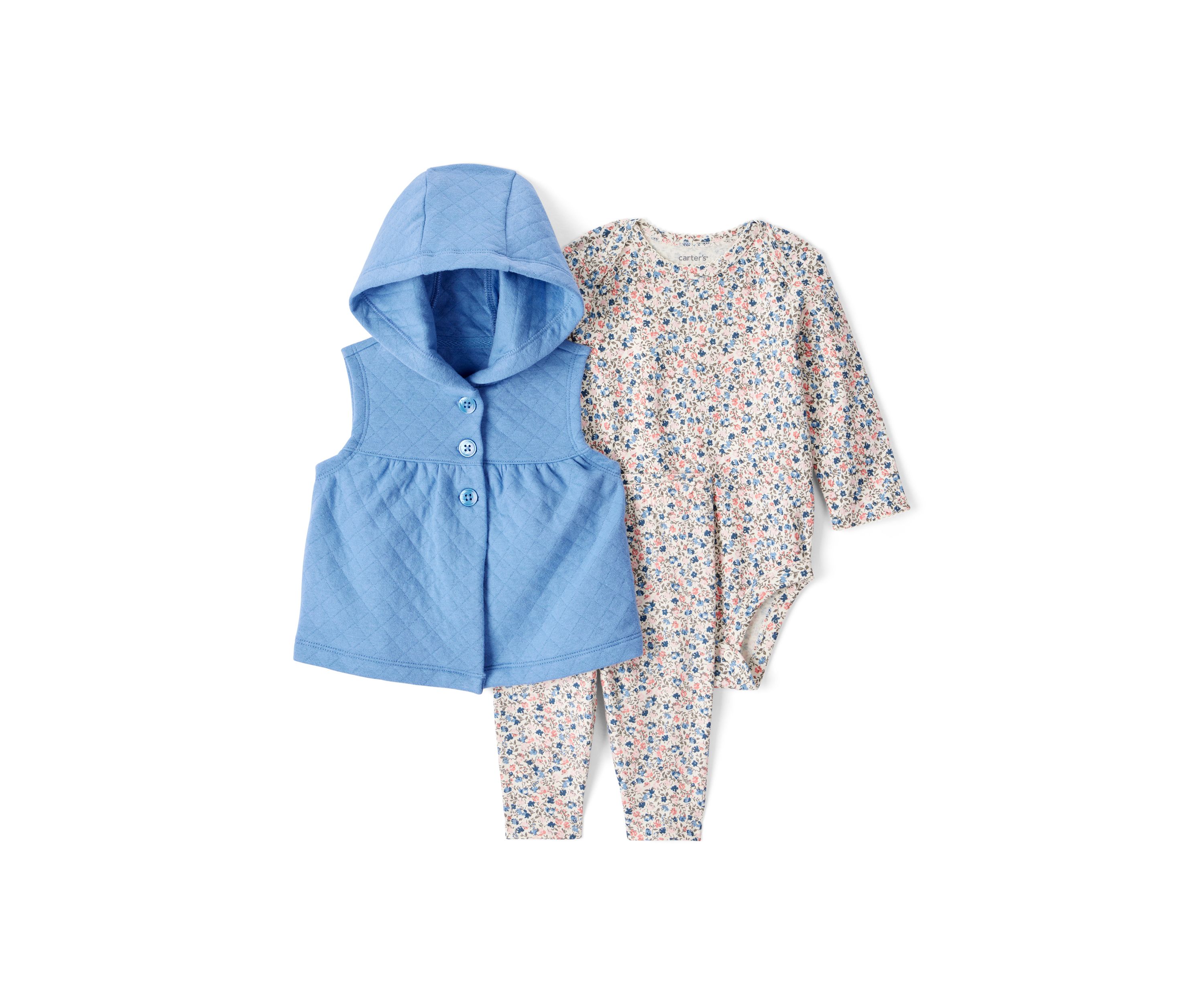 Baby Girls Three Piece Vest Set