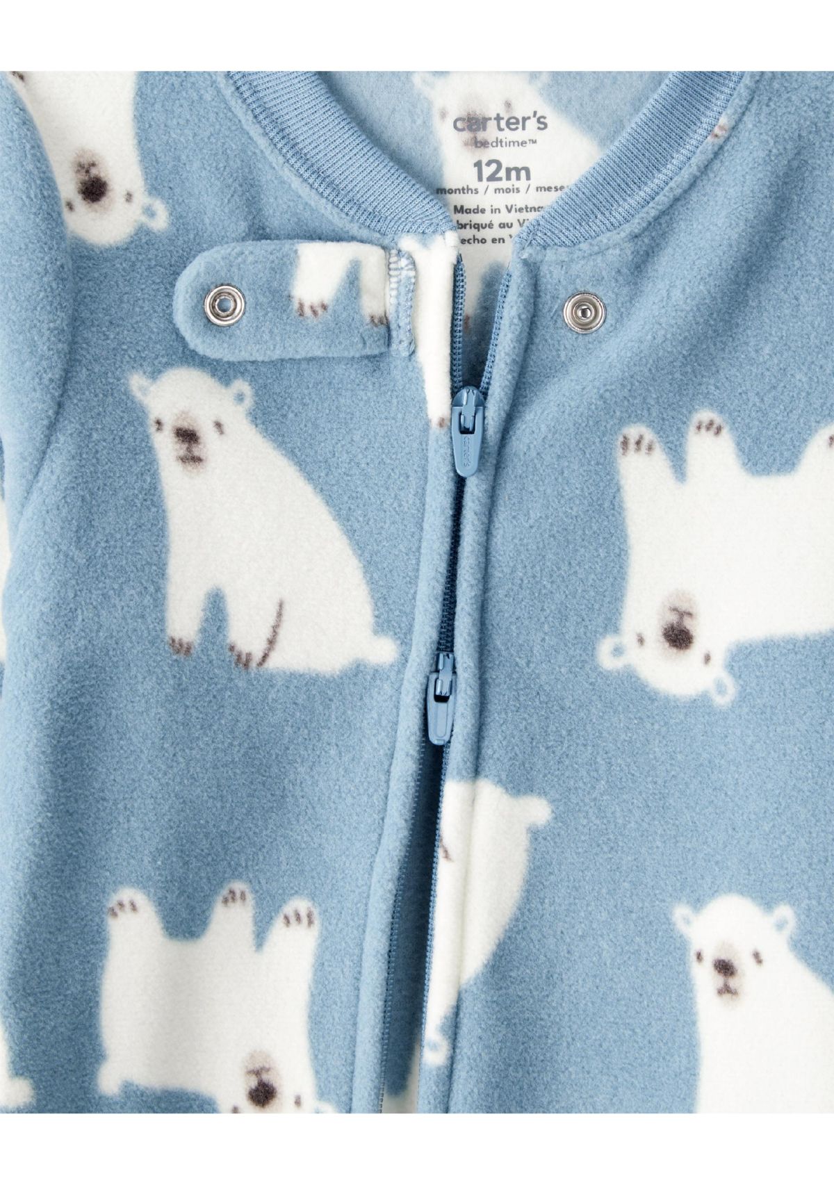 Baby Boys Printed Fleece Footie Pajamas