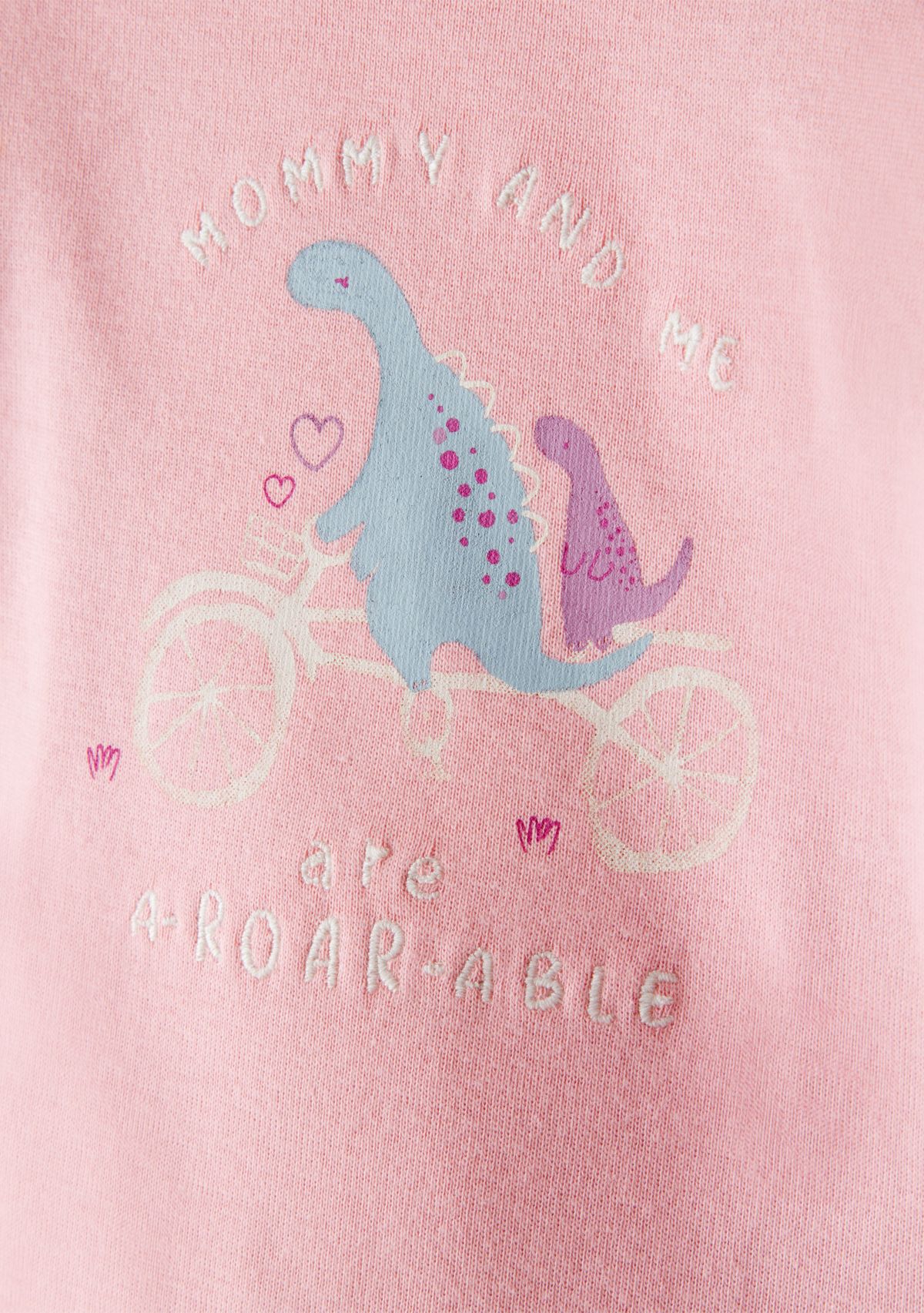 Baby Girls Dinosaur Graphic Bodysuit and Printed Pants Set