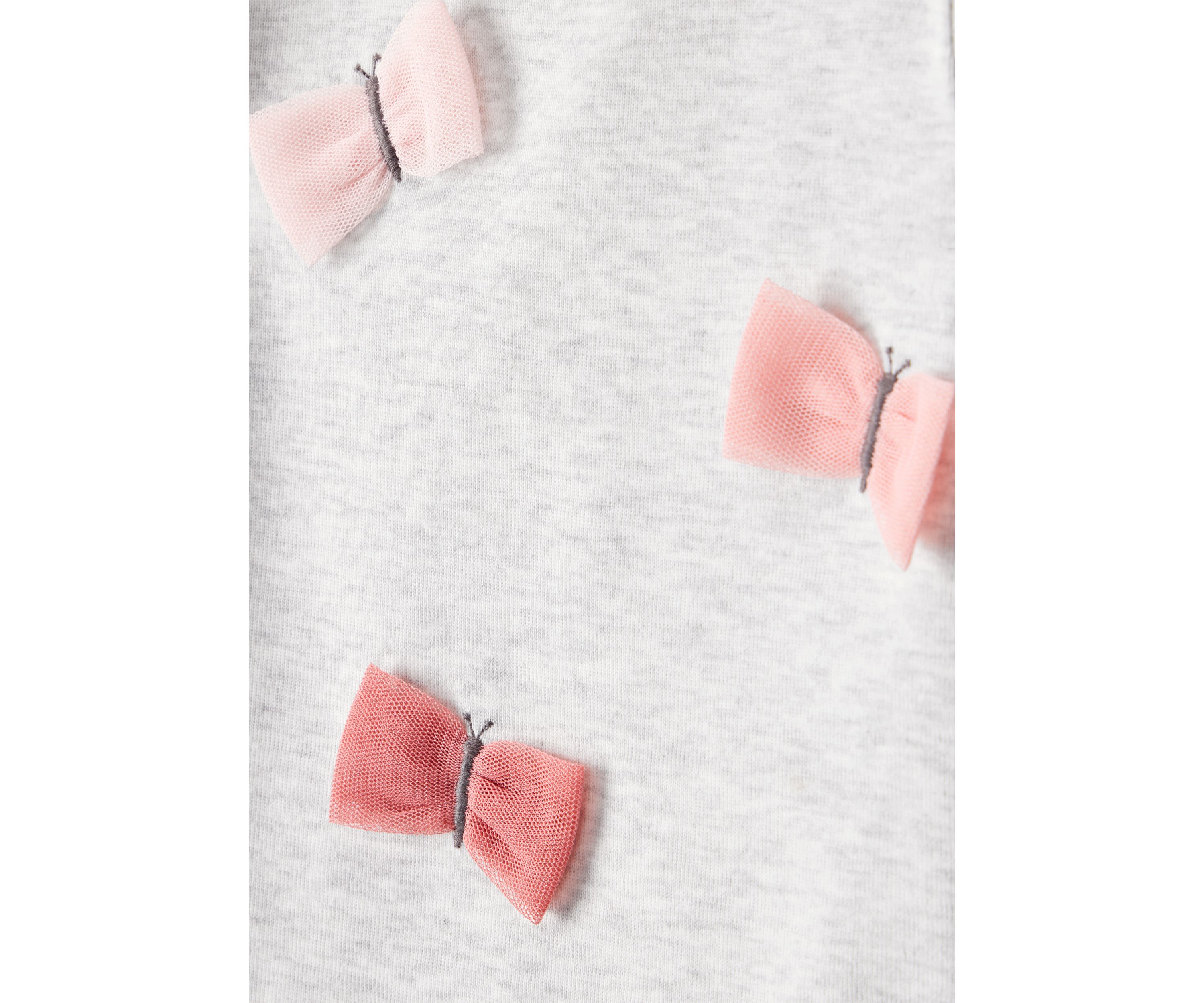 Baby Girls Bow Appliqué Bodysuit and Flare Pants Set