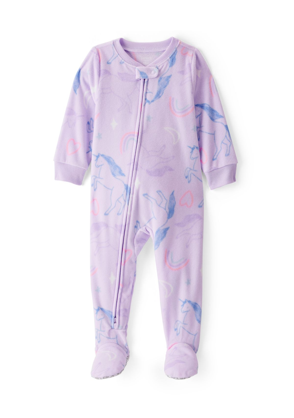 Baby Girls Printed Fleece Footie Pajamas