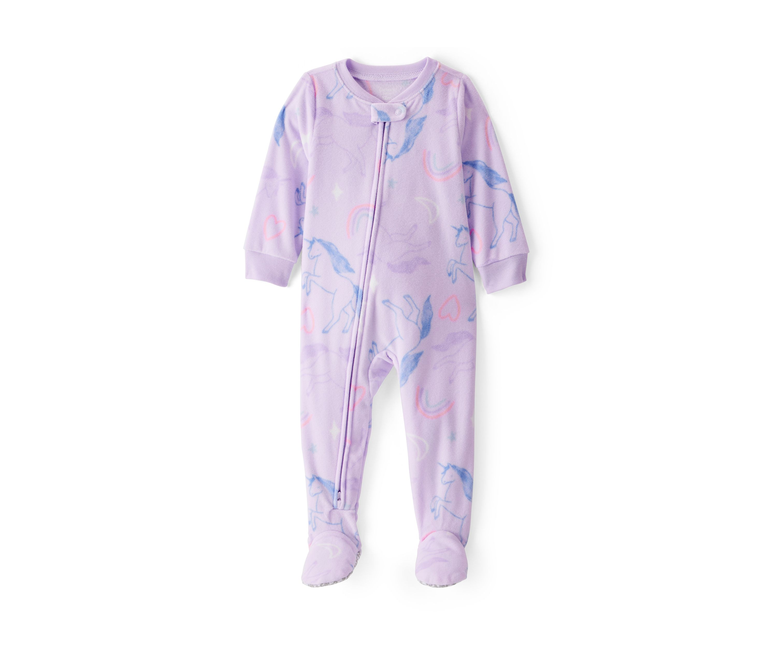 Baby Girls Printed Fleece Footie Pajamas