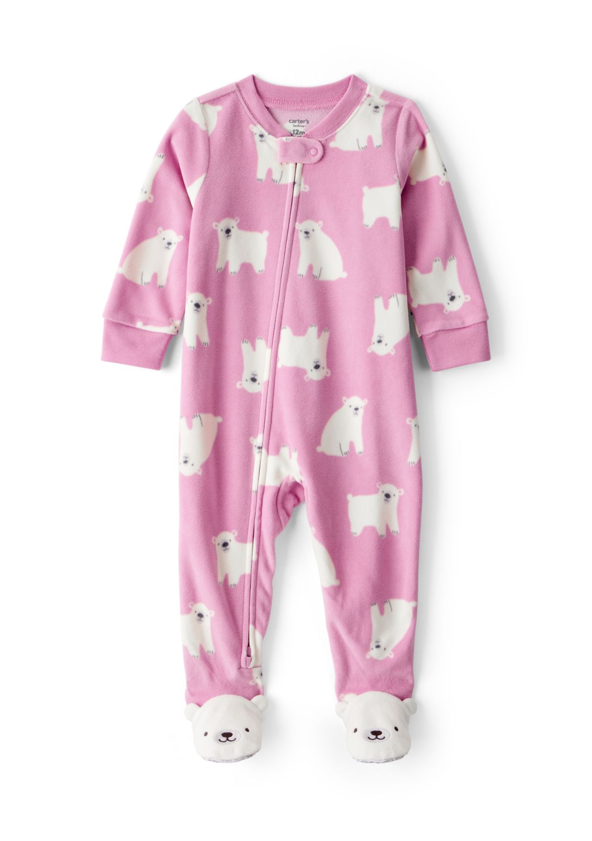 Baby Girls Printed Fleece Footie Pajamas