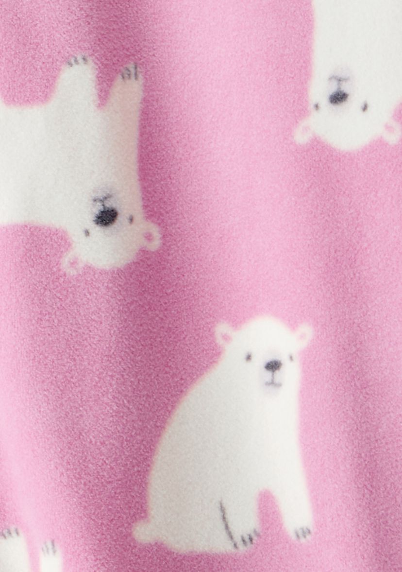 Baby Girls Printed Fleece Footie Pajamas