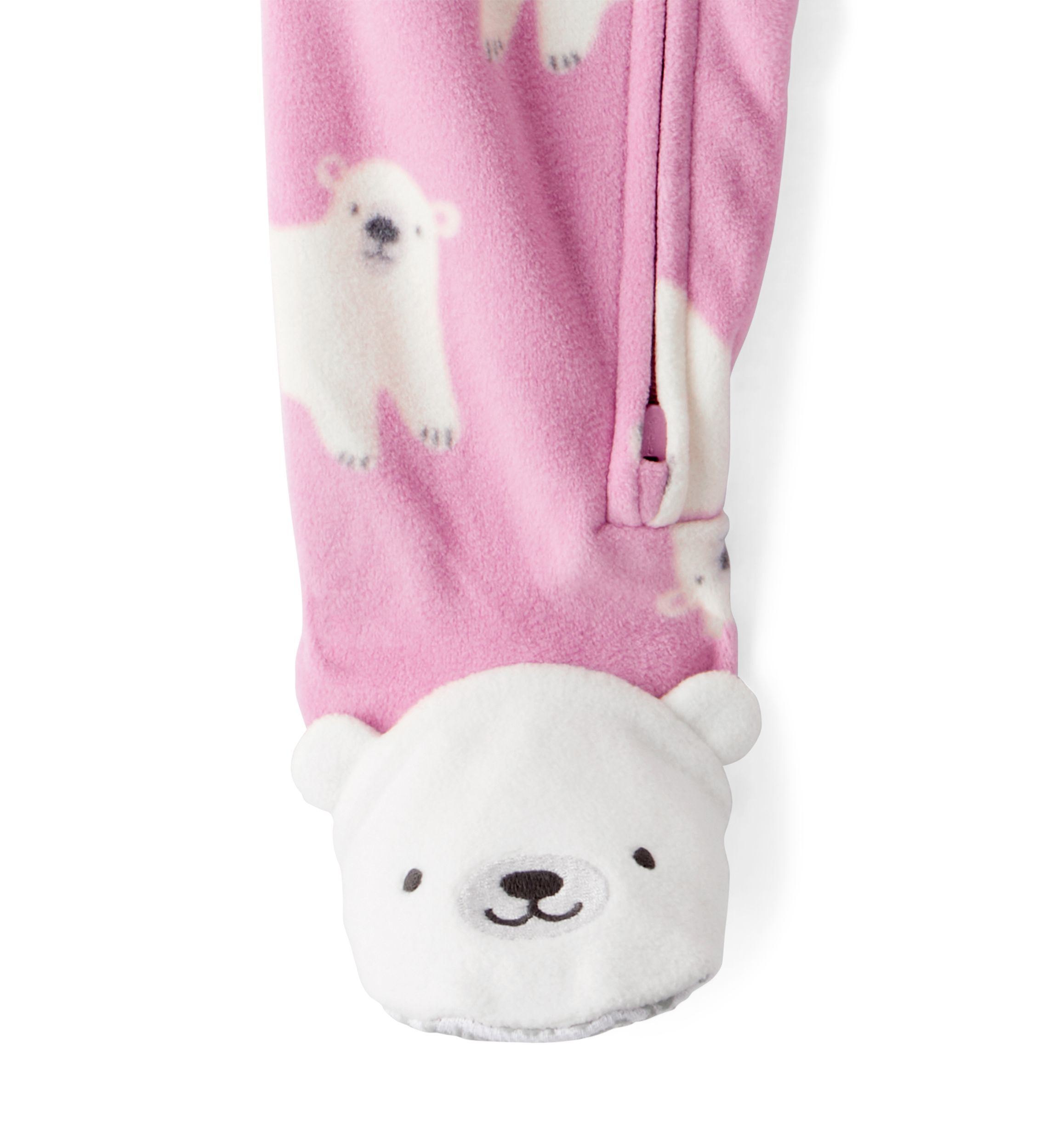 Baby Girls Printed Fleece Footie Pajamas