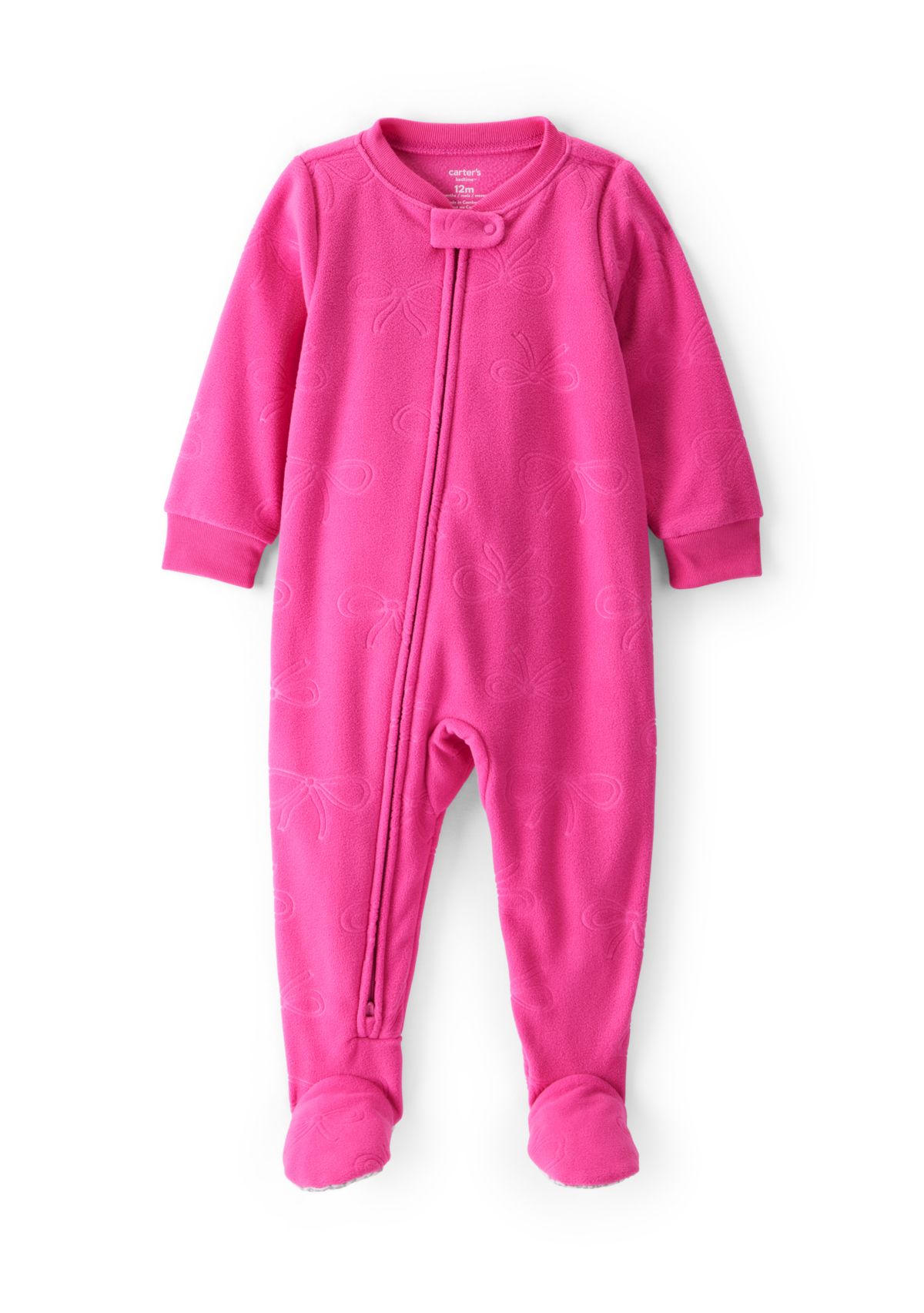 Baby Girls Fleece Footie Pajamas
