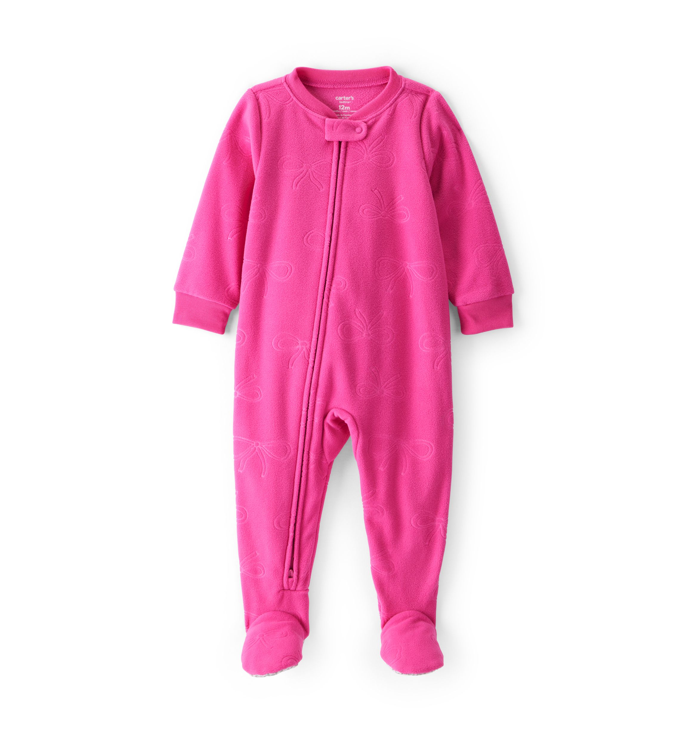 Baby Girls Fleece Footie Pajamas