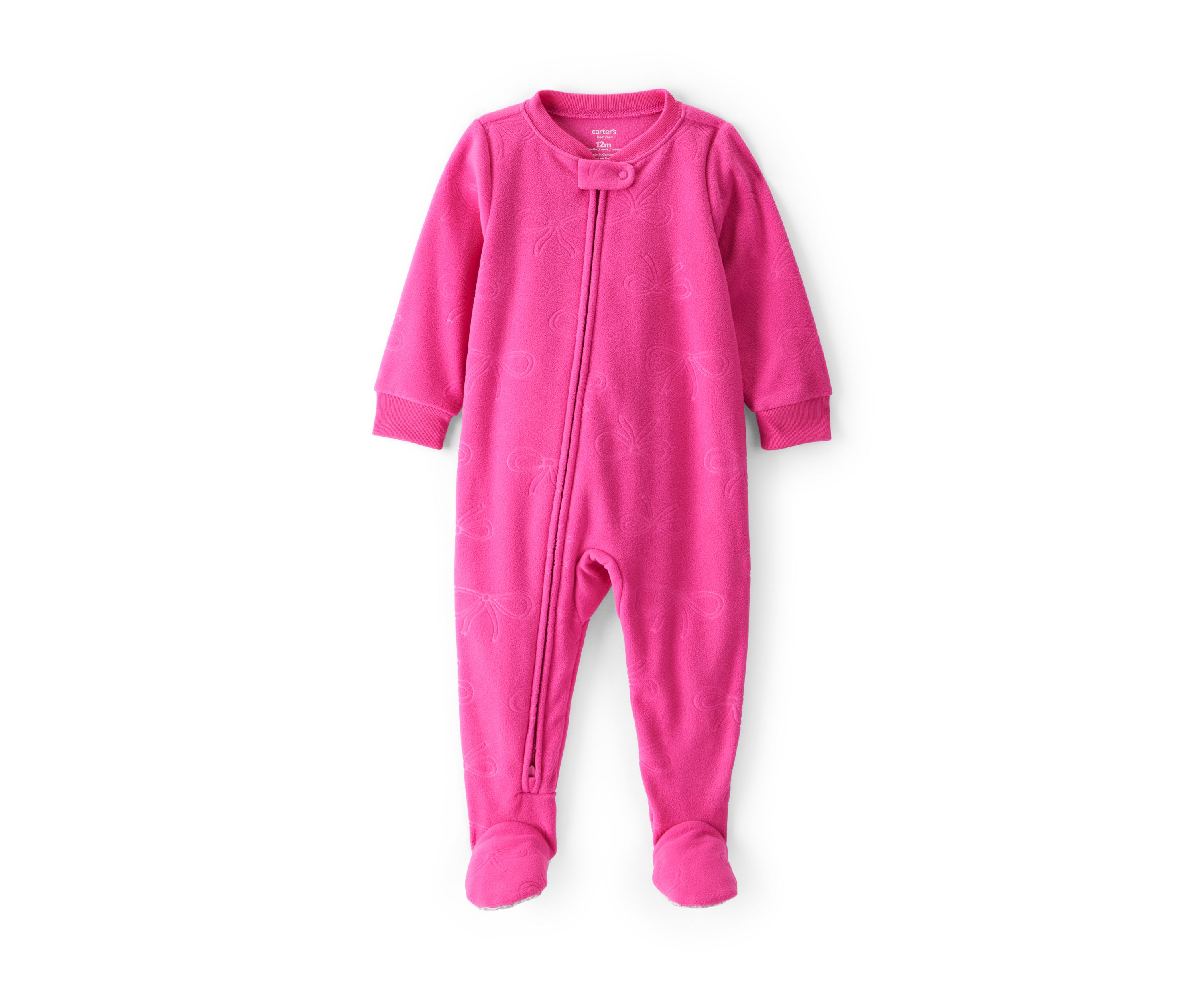 Baby Girls Fleece Footie Pajamas
