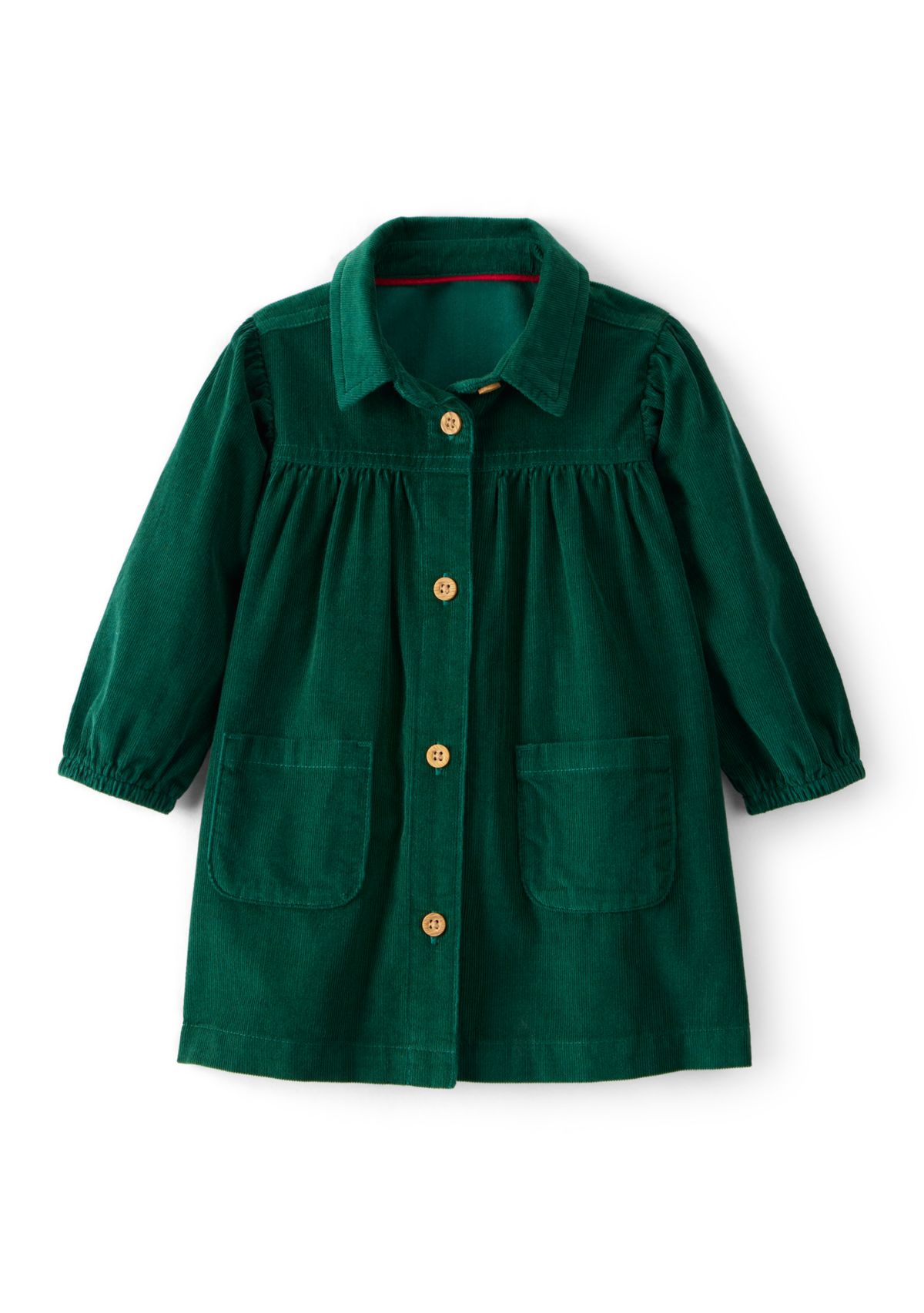 Baby Girls Collared Corduroy Dress