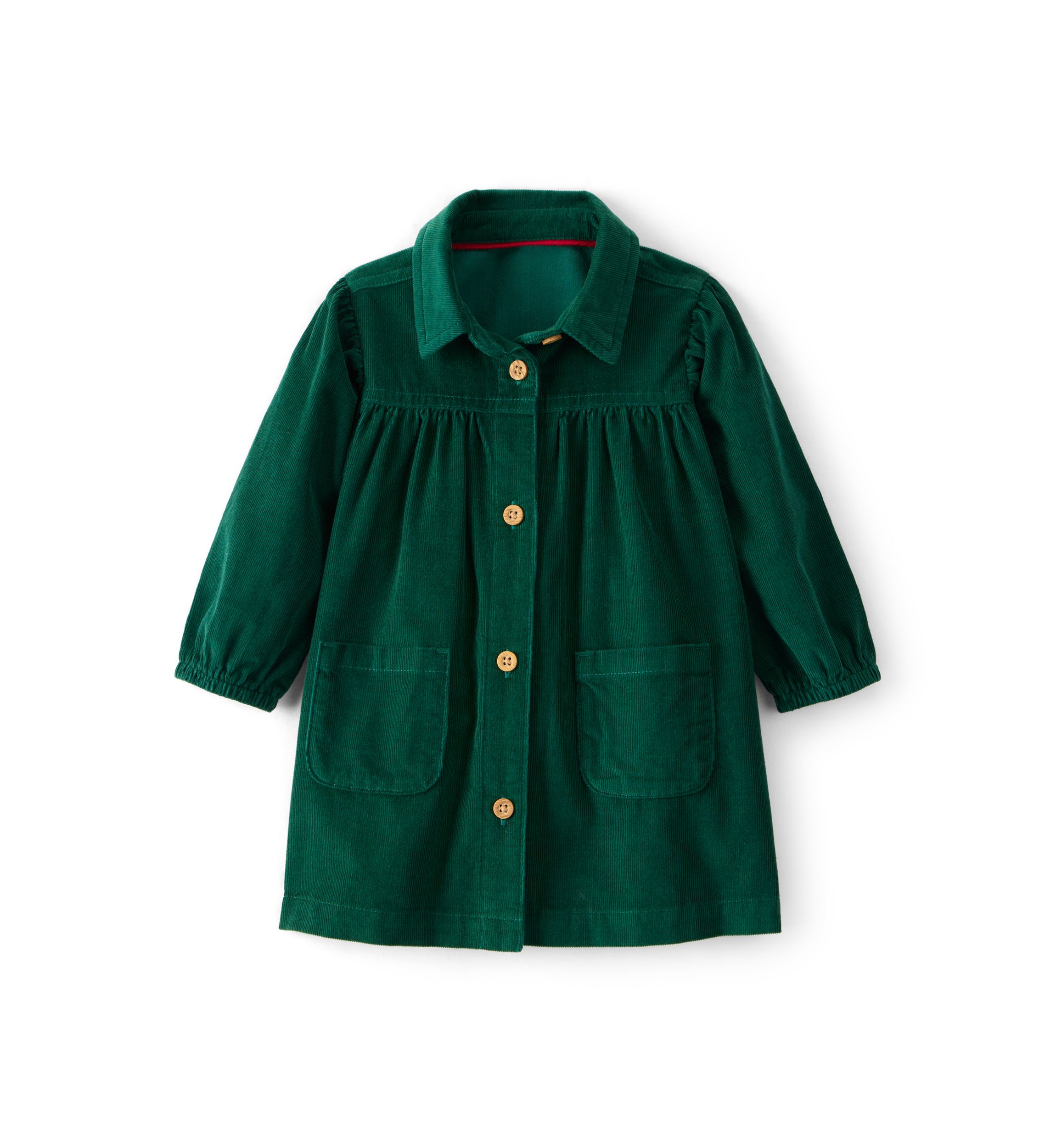Baby Girls Collared Corduroy Dress