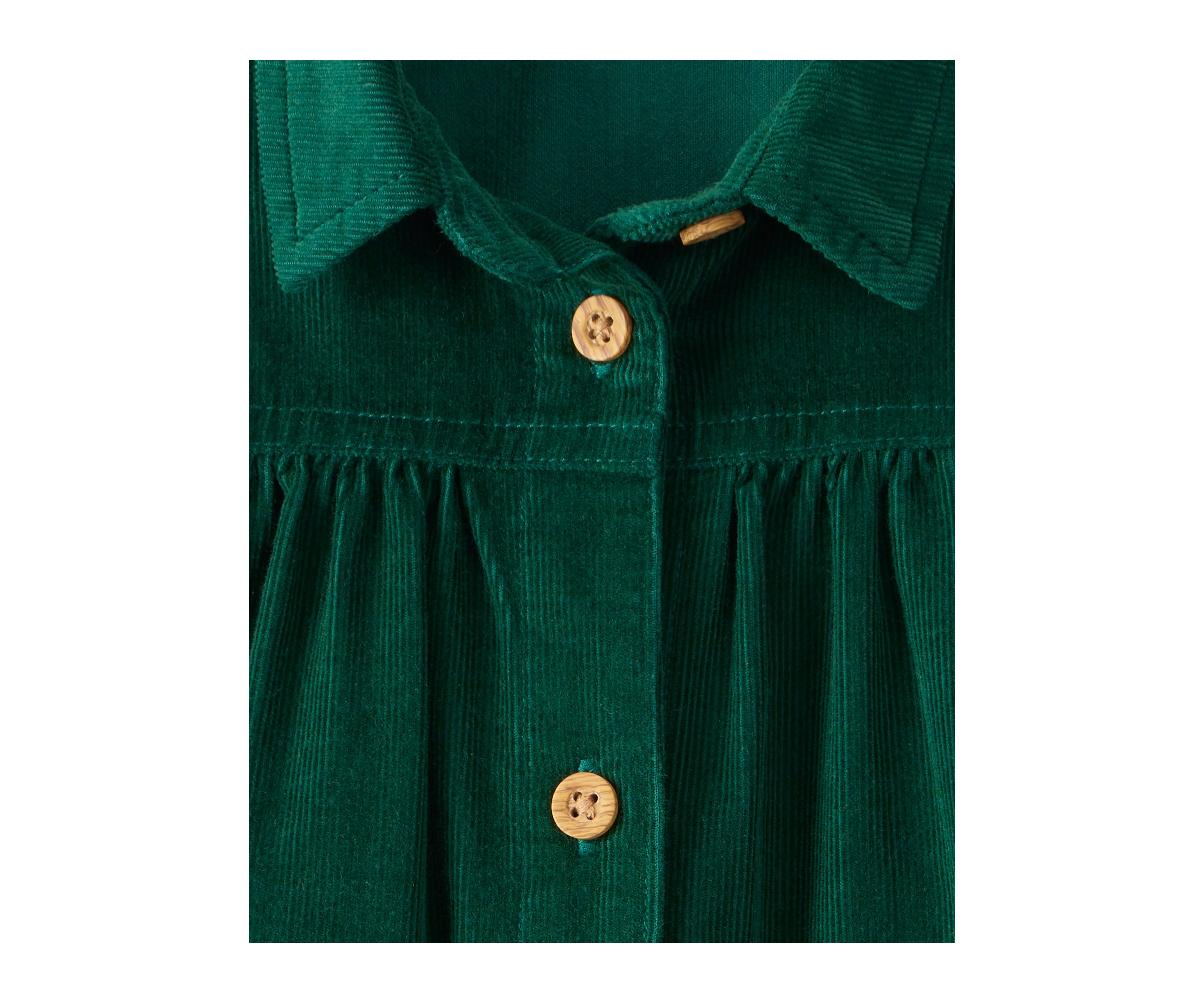 Baby Girls Collared Corduroy Dress
