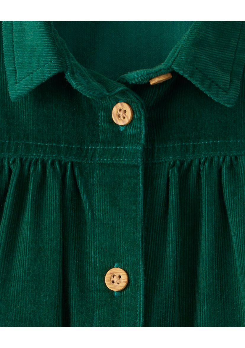 Baby Girls Collared Corduroy Dress