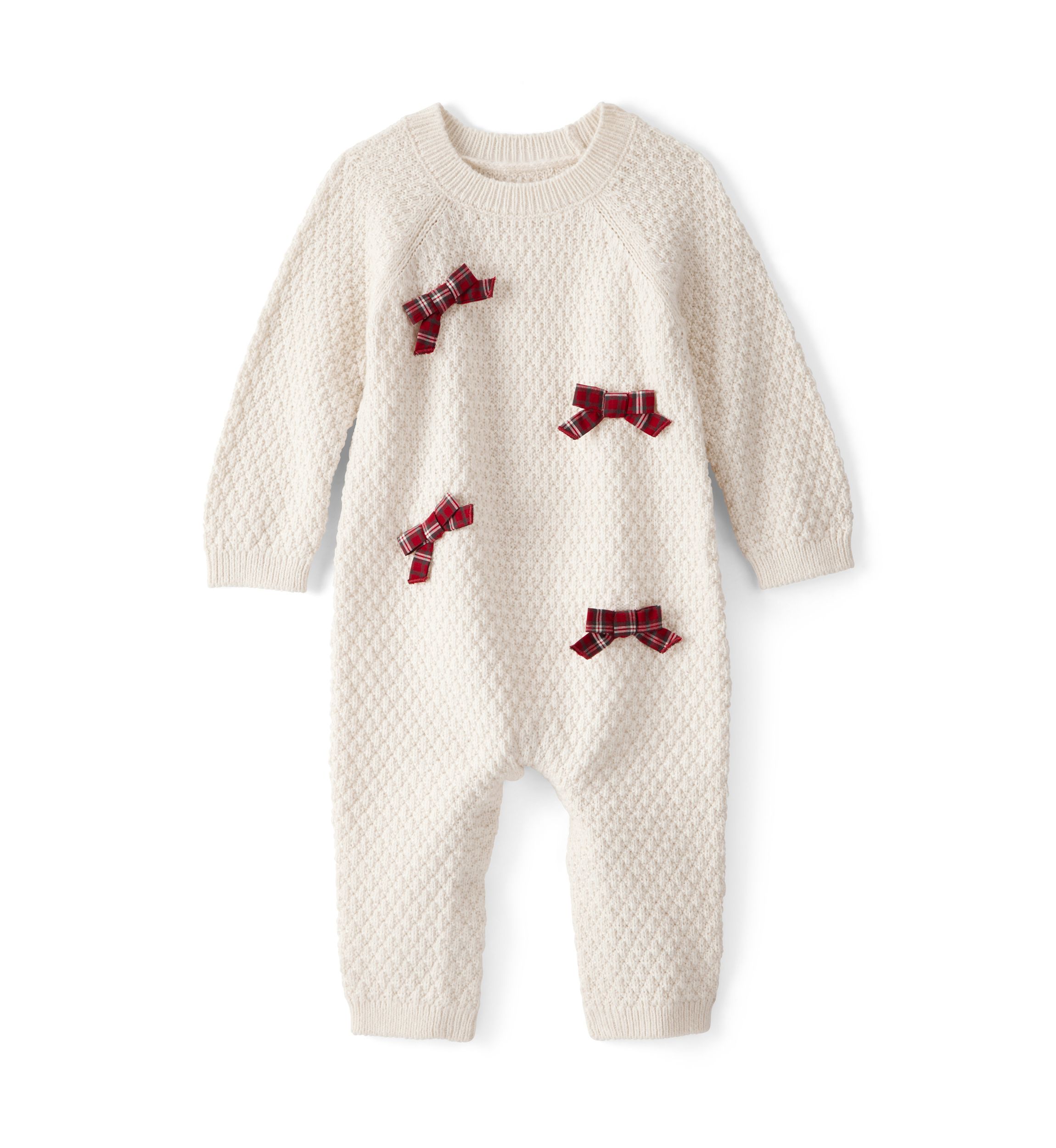 Baby Girls Bow Appliqué Footie Pajamas