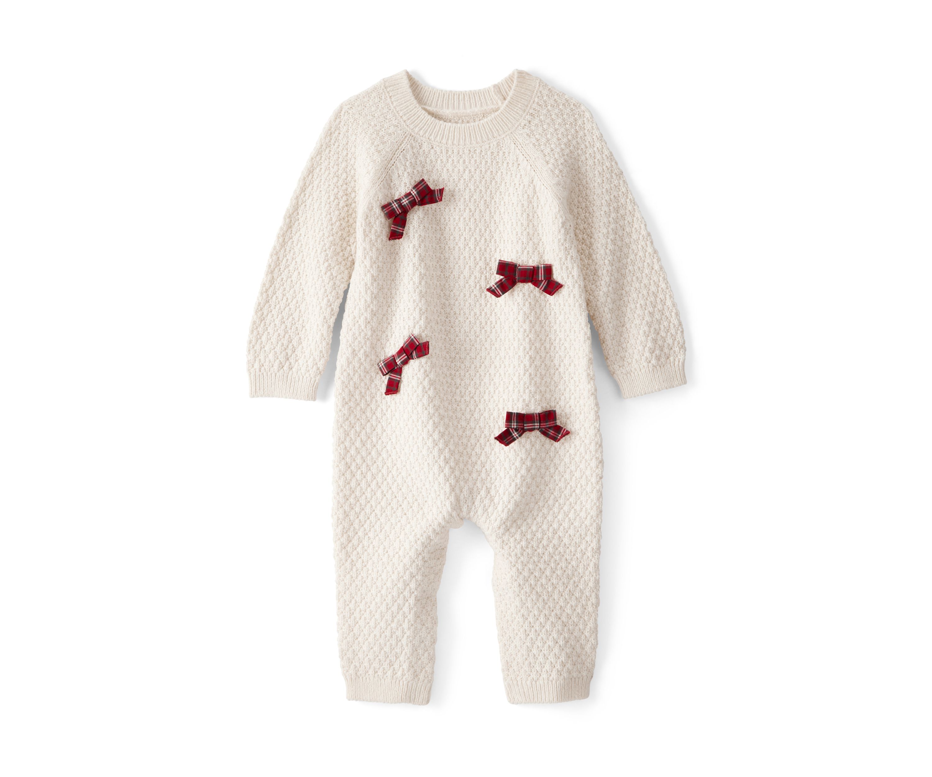 Baby Girls Bow Appliqué Footie Pajamas