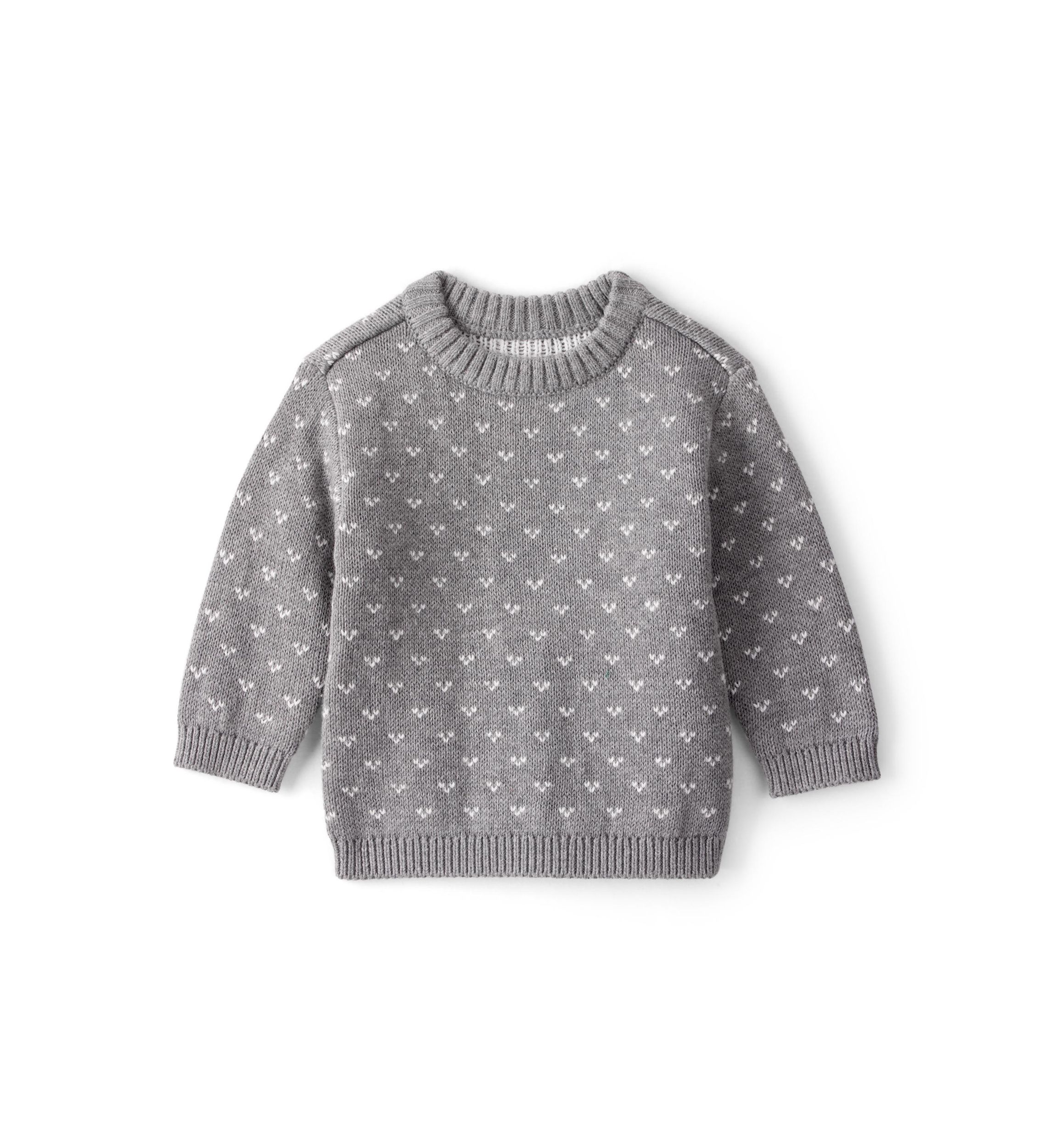Baby Boys Printed Sweater and Overalls Set