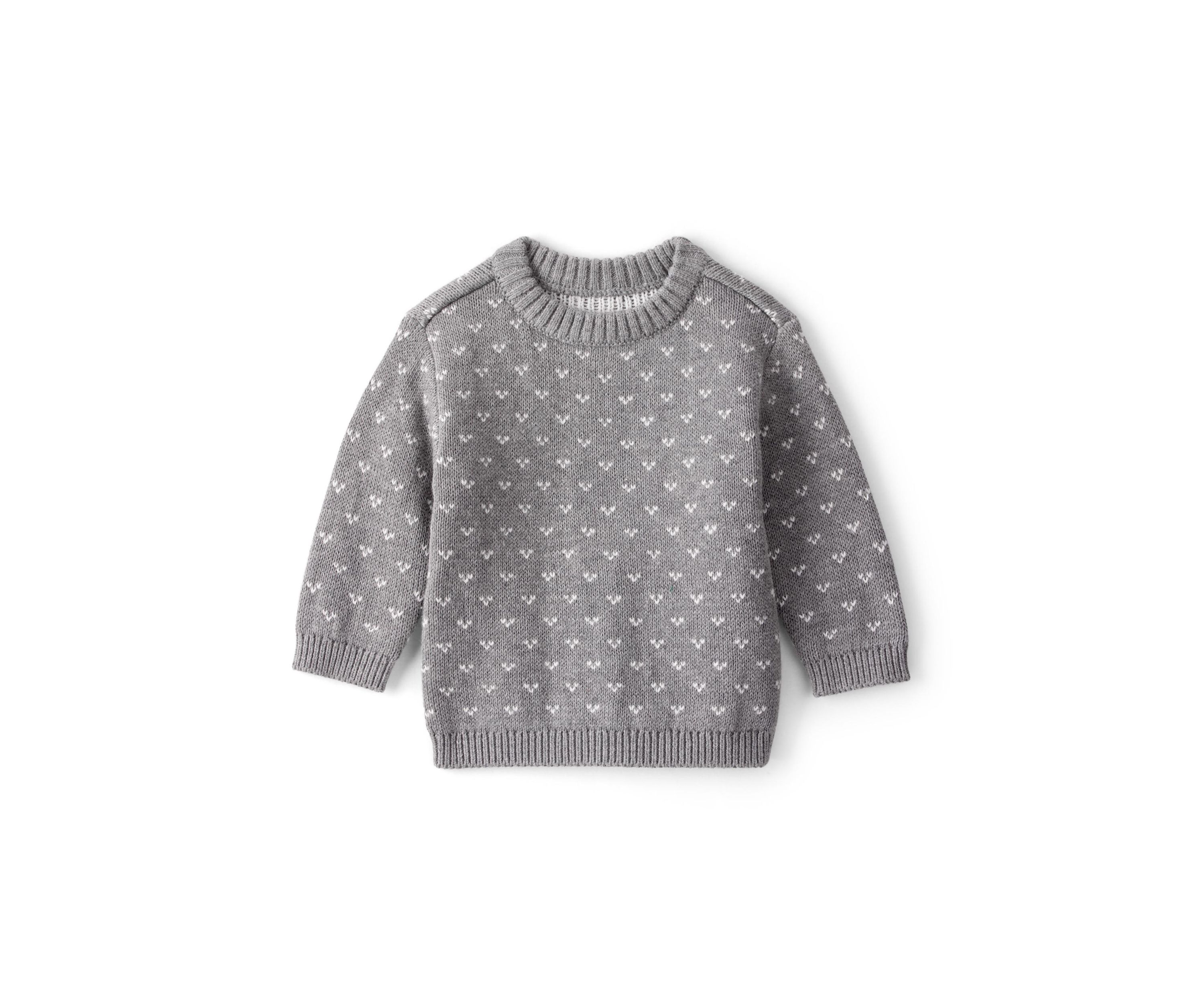 Baby Boys Printed Sweater and Overalls Set