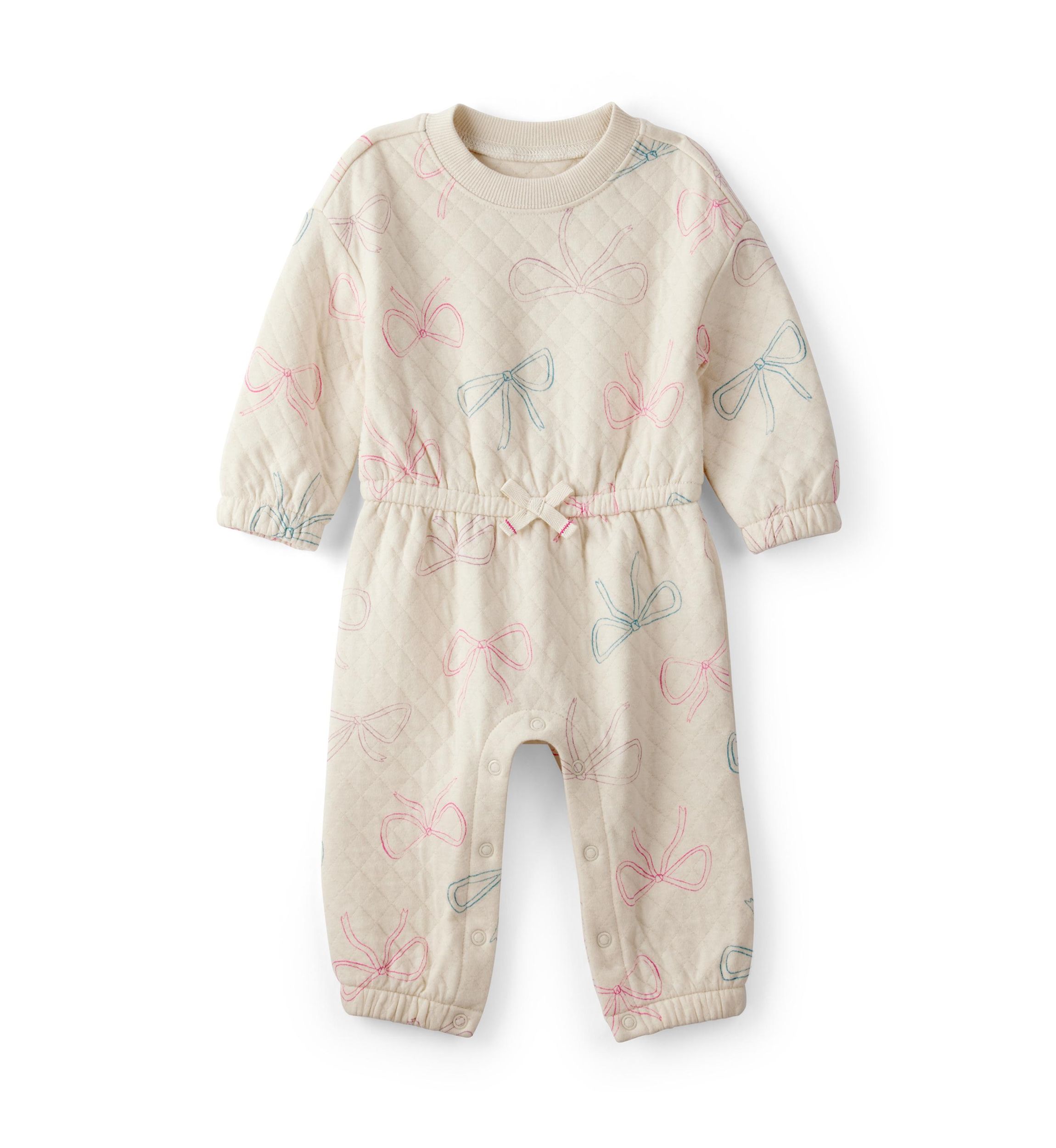 Baby Girls Bow Printed Jumpsuit
