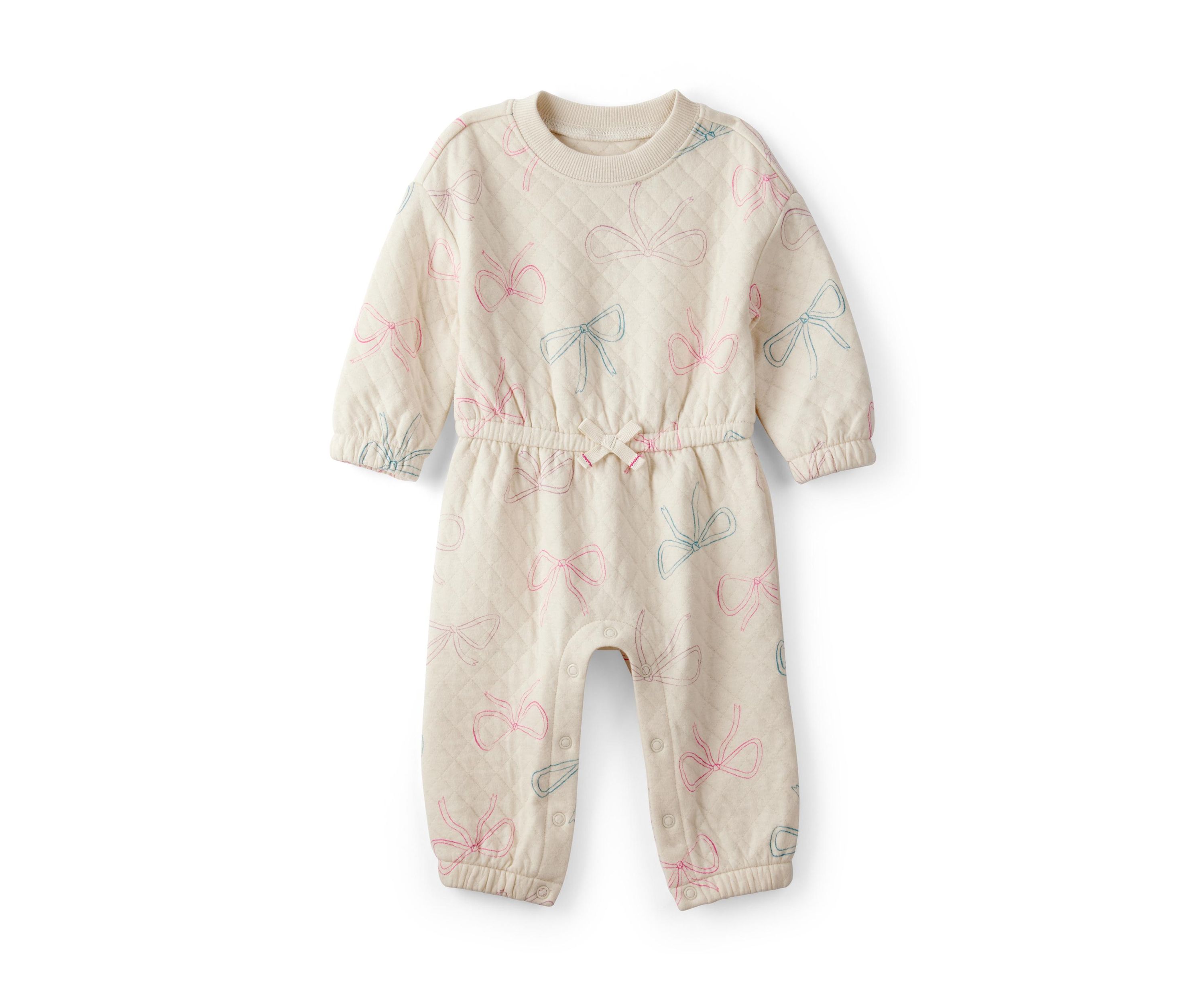 Baby Girls Bow Printed Jumpsuit
