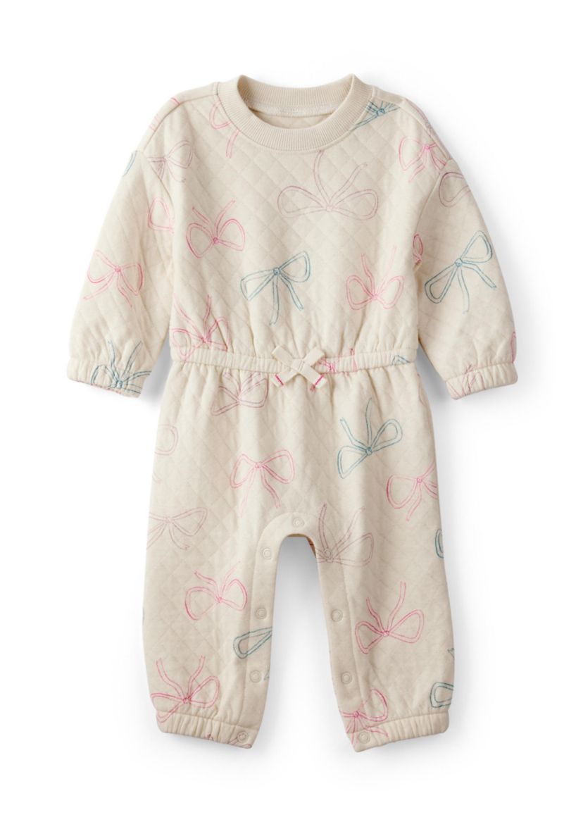 Baby Girls Bow Printed Jumpsuit