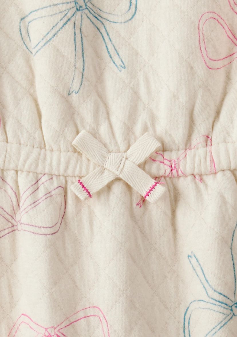 Baby Girls Bow Printed Jumpsuit