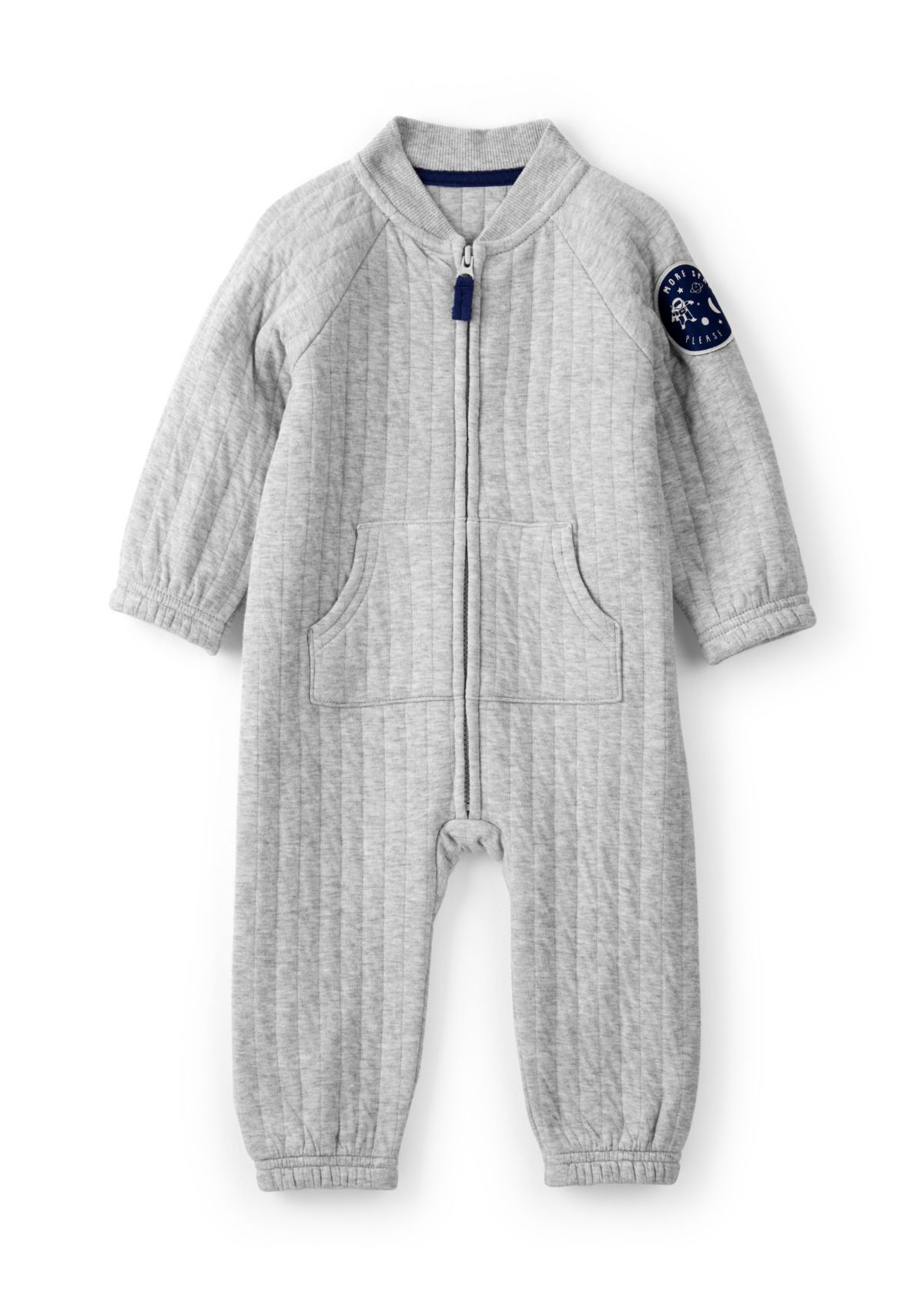 Baby Boys Quilted Zip Jumpsuit