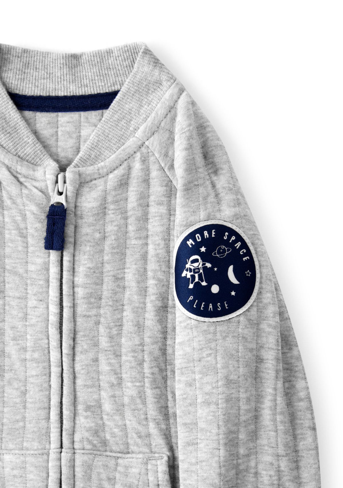 Baby Boys Quilted Zip Jumpsuit